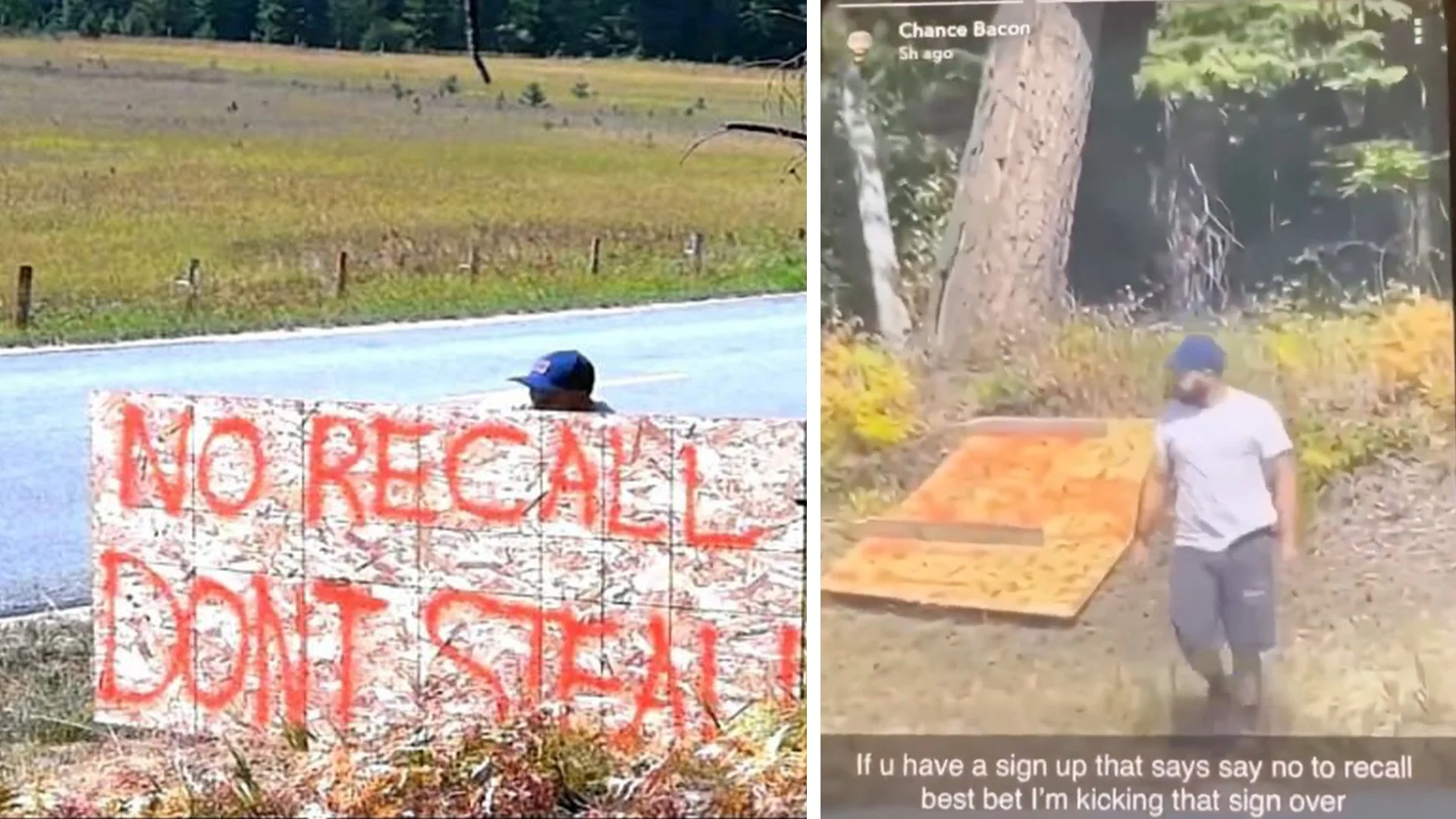 BUSTED: West Bonner County Pro-Recall Activist Caught On Camera Destroying Destroying Conservative Signs