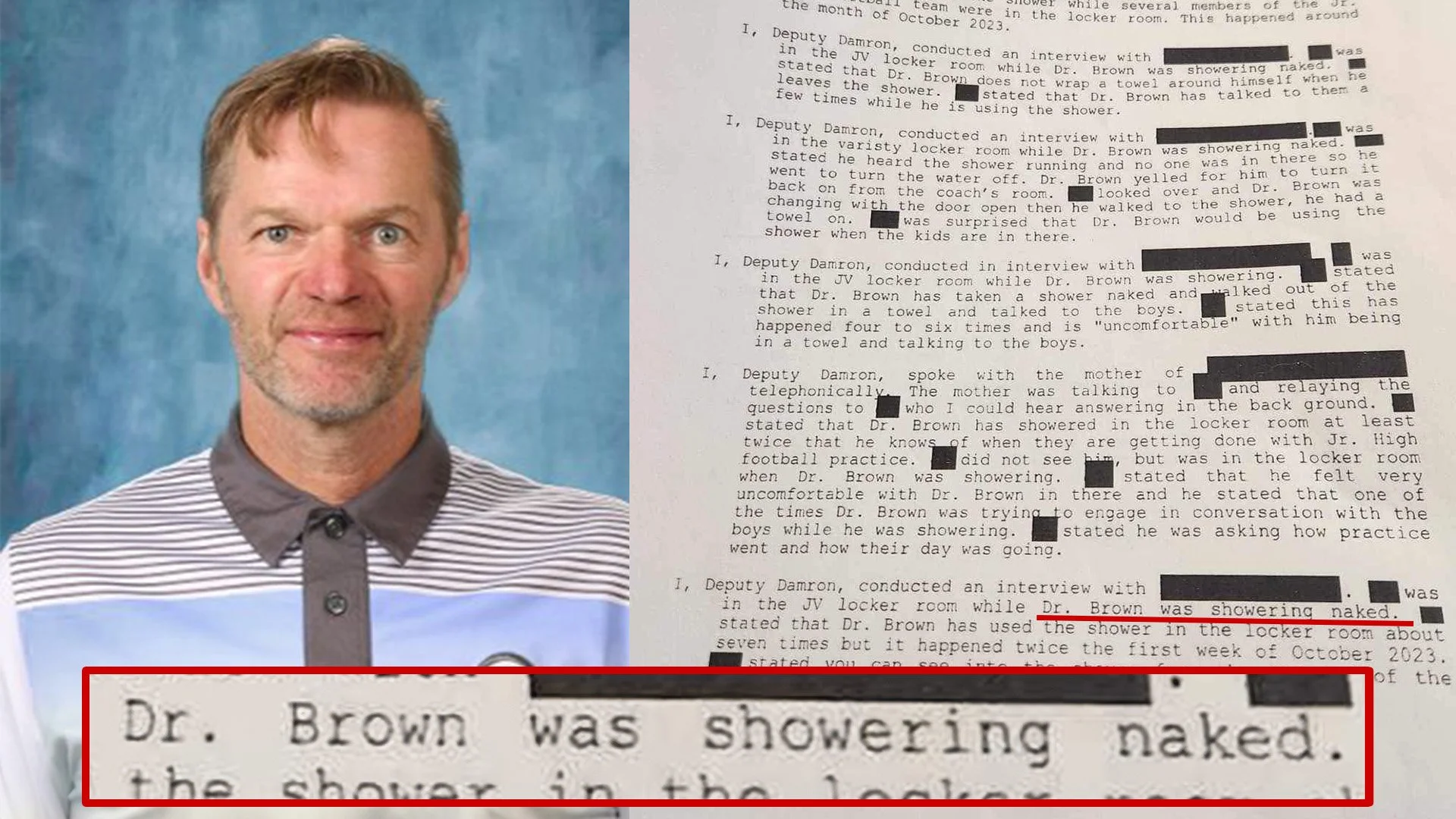 Idaho School Superintendent Showered Naked In Front Of Jr. High Boys Multiple Times — Parents, Teachers Upset As Admin Takes No Action