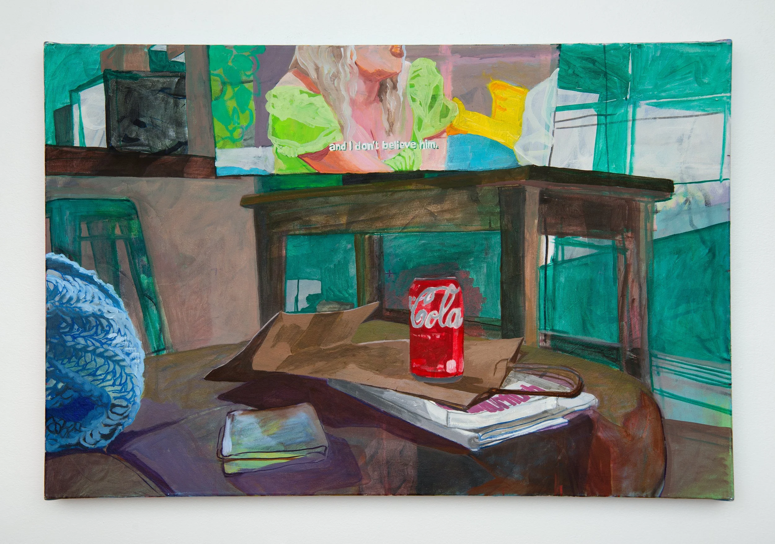 Reality TV, 2025. Oil on canvas. 24 x 36"