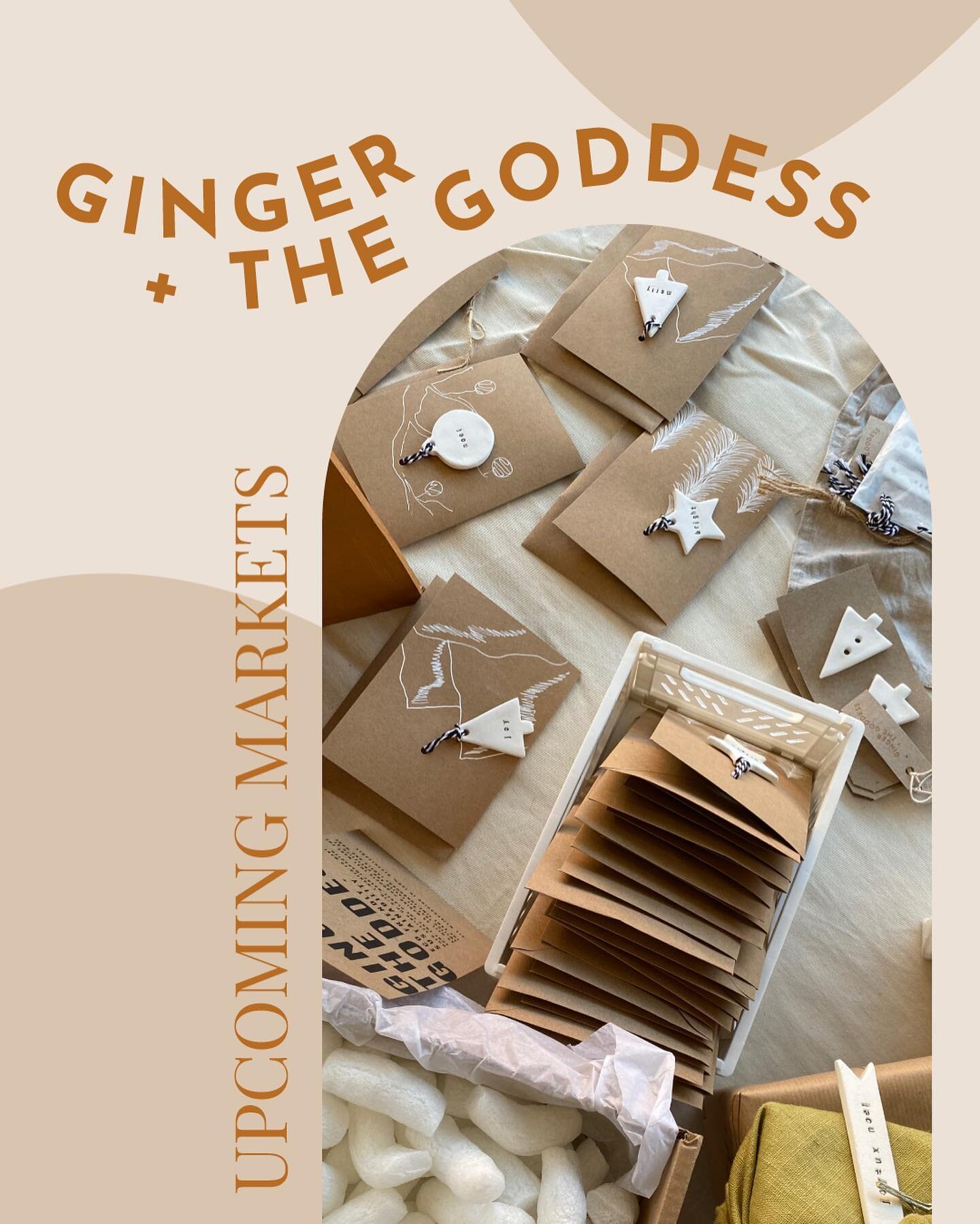 🎄UPCOMING MARKETS- Christmas 2022🎄

Tis the season! Got lots planned for the festive season! So here&rsquo;s just a little post to say where and when Ginger + the goddess will be&hellip;..freezing to death 😂 and getting to met all my lovely custom