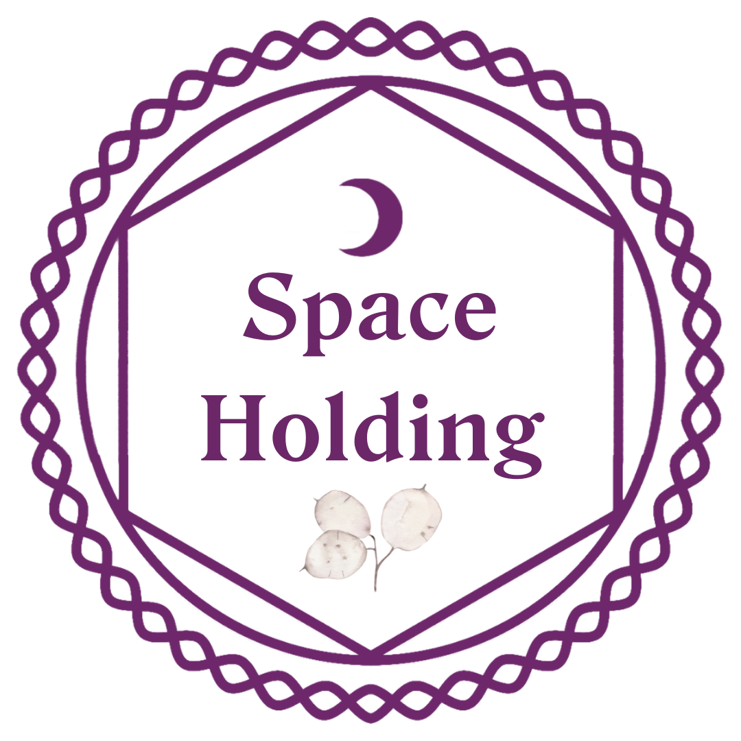 Moonhive logo in purple with the words space holding inside.