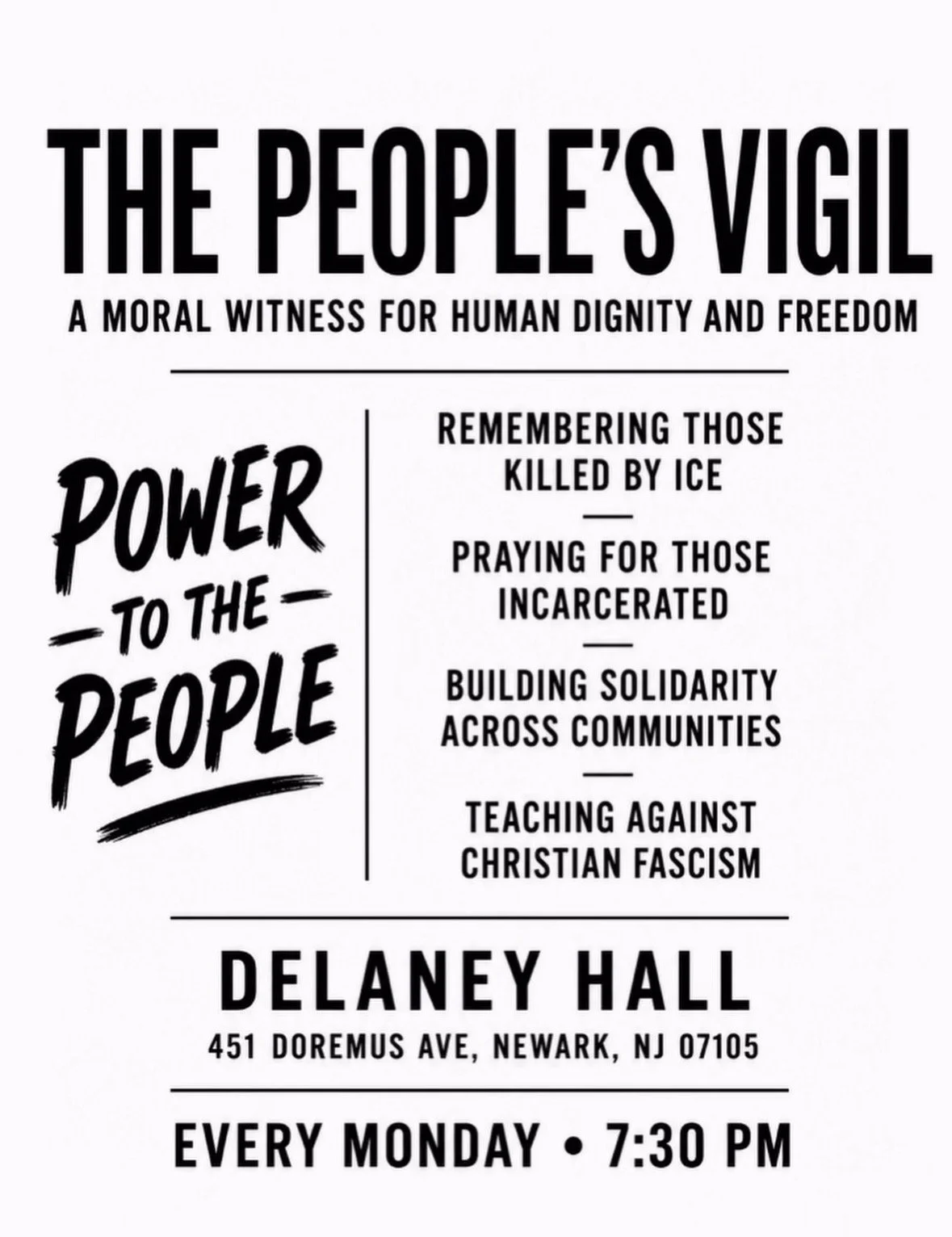 The People's Vigil: A Moral Witness for Human Dignity and Freedom