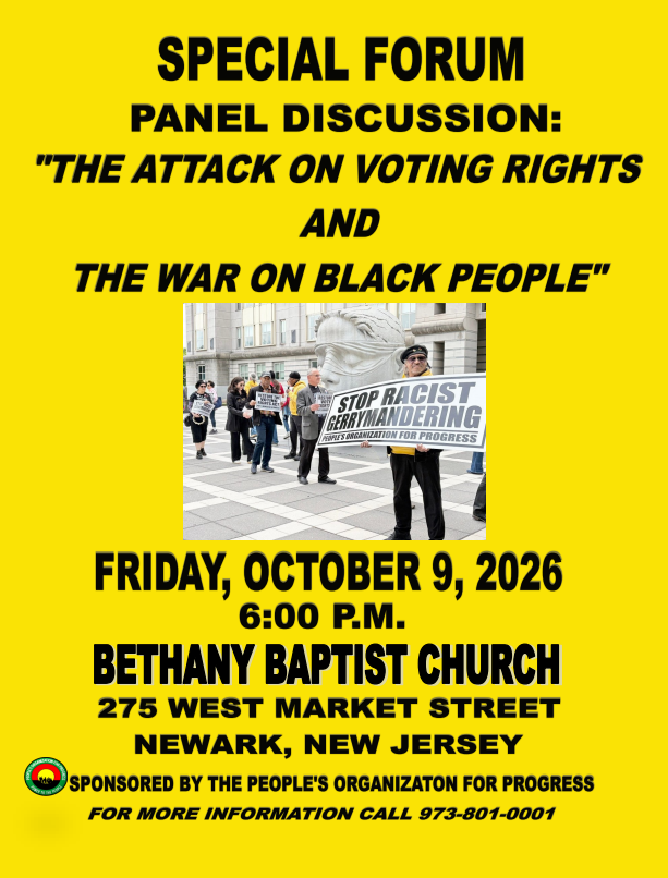Panel Discussion: "The Attack on Voting Rights And The War On Black People"