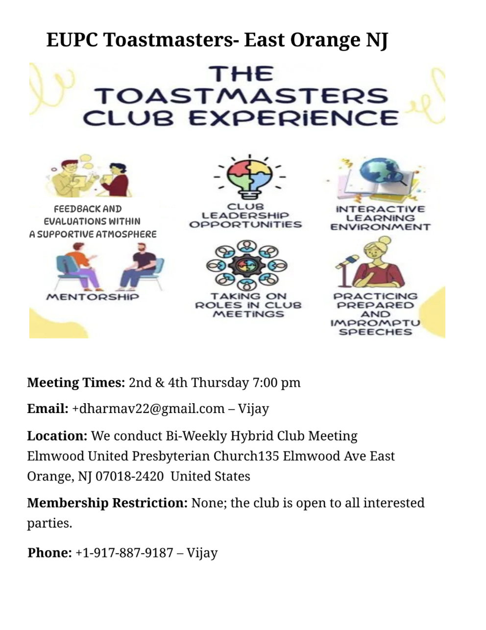 Toastmasters Club Meeting