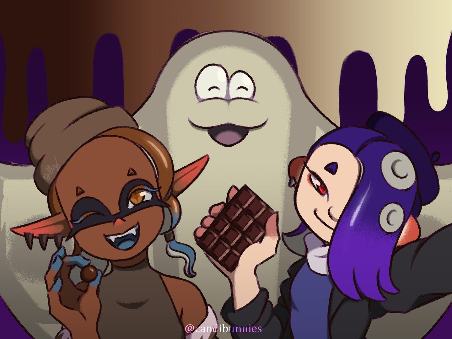 Splatfest just ended! Good luck to every team, you guys did awesome 🍫

#splatoon #splatoon3 #splatfest #art #digitalart #fanart #artistsoninstagram #chocolate