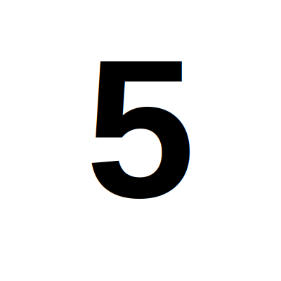 Orange billiard ball with the number 5 in black on a white circle in the center.