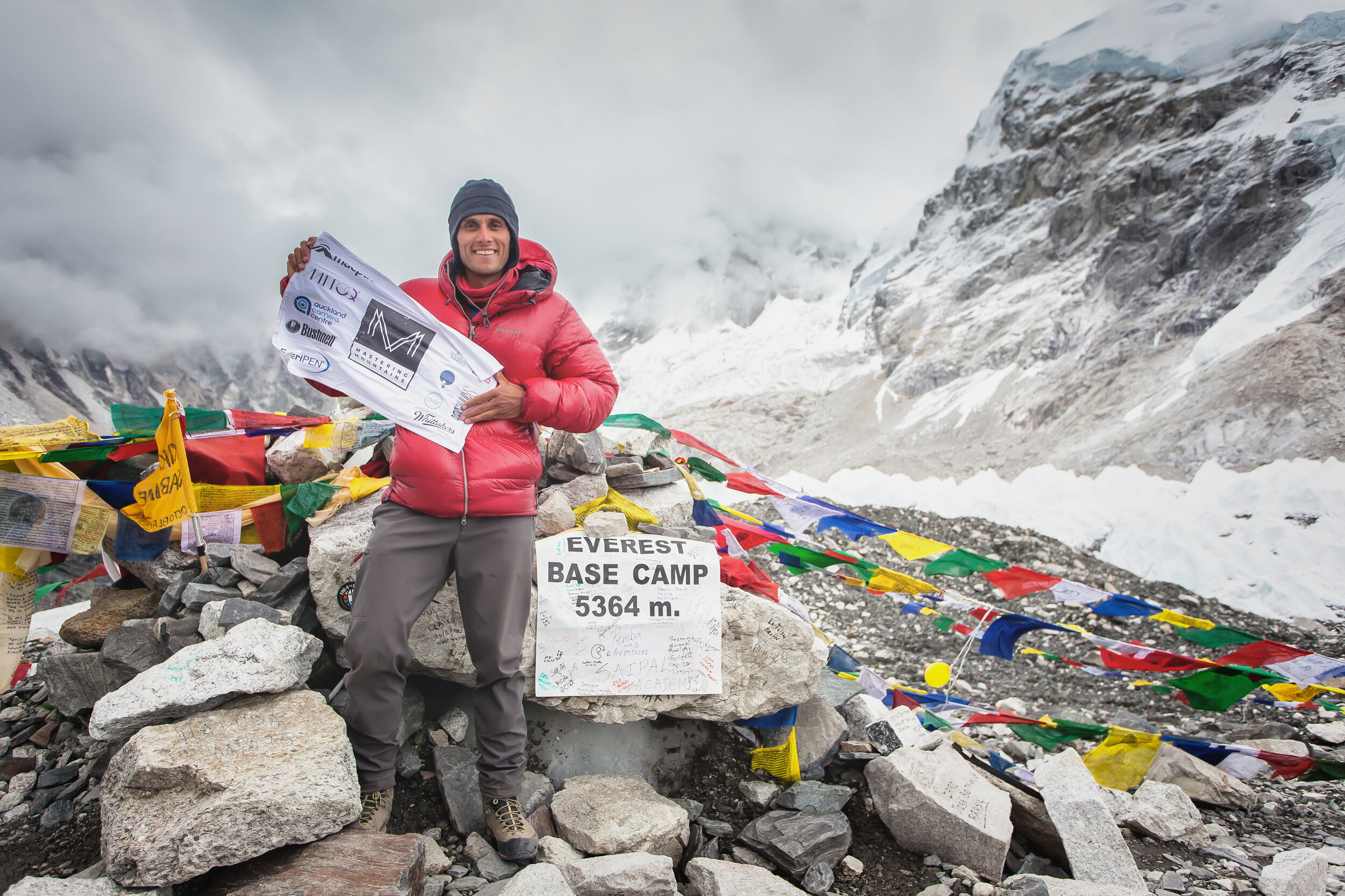 Nick Allen at Everest Base Camp in 2015
