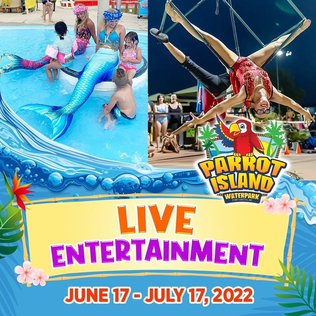 Today is the final day of live entertainment from @kristen_sparrow_circus  and @pb.aerial on The Island! Come enjoy live  circus variety acts featuring aerial acrobats, jugglers, mermaids, and more! 

Check out the schedule of showtimes here: https:/