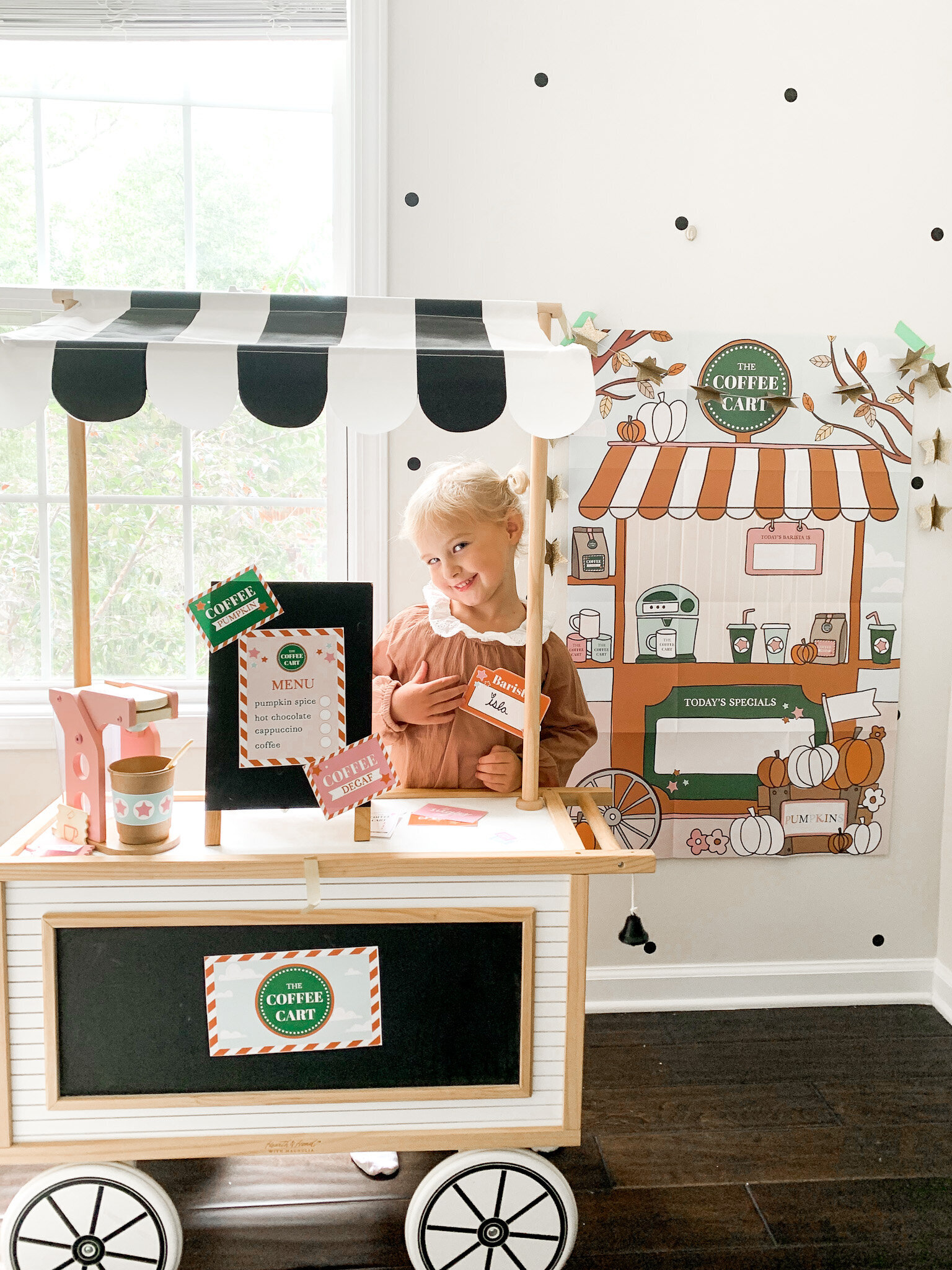 Setting Up a Pretend Play Coffee Cart — Momma Society