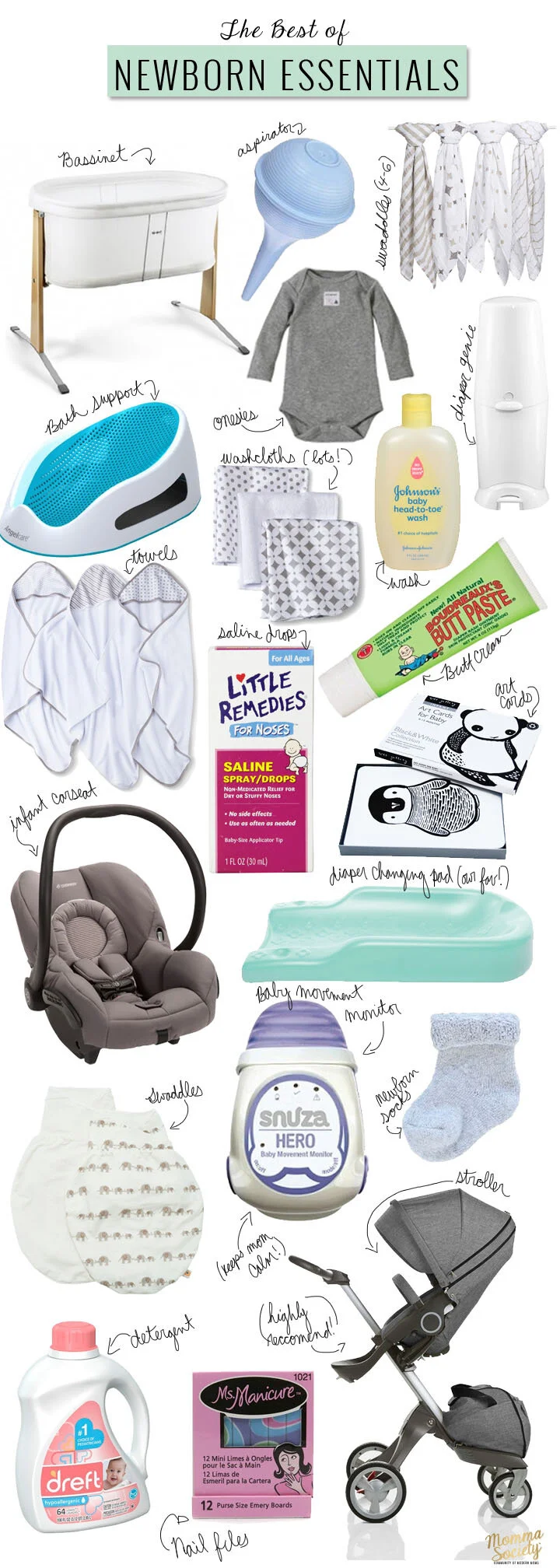 Newborn Baby Gear Essentials + Free Printable Checklist