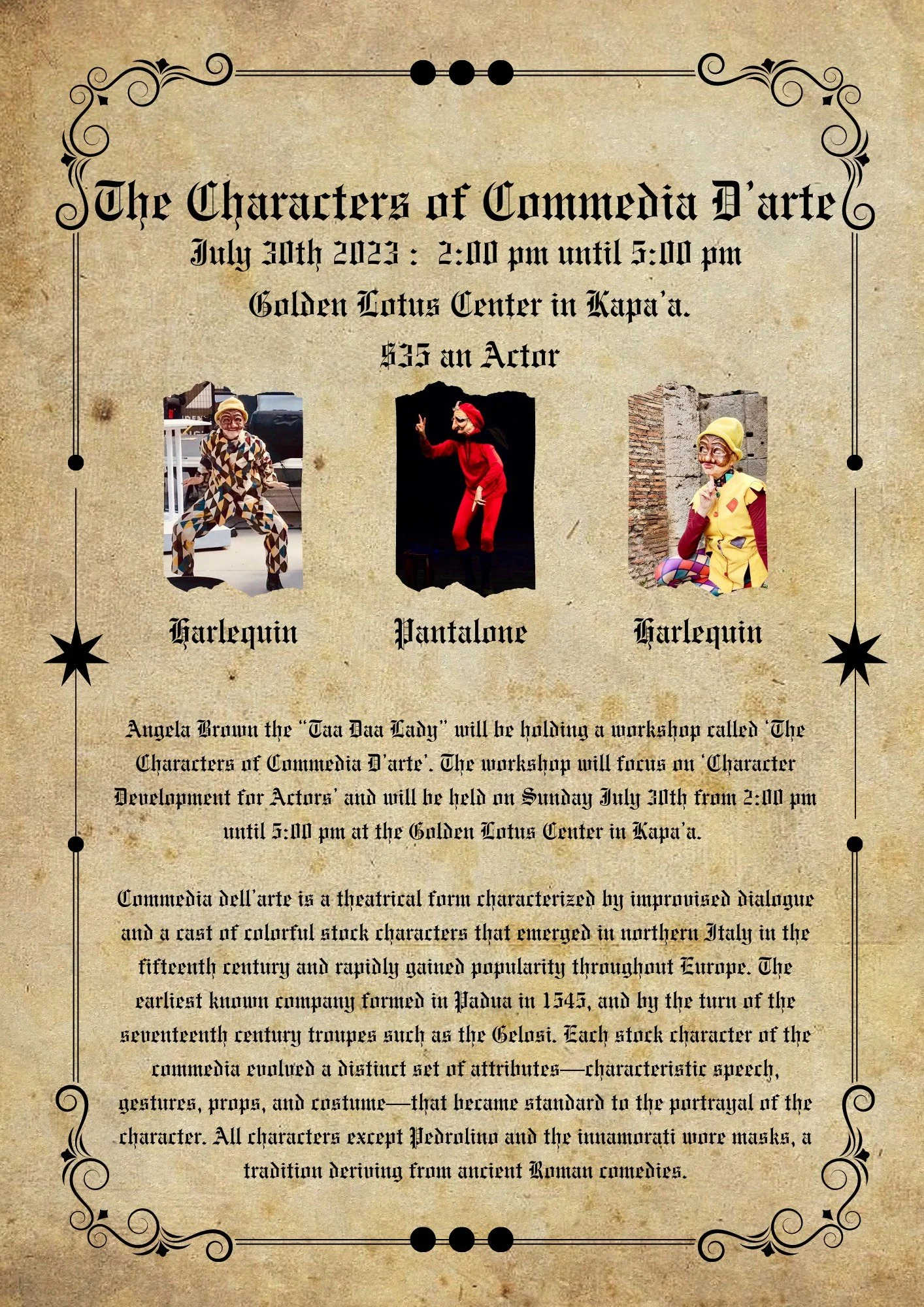 The ‘Character of Commedia D'arte'