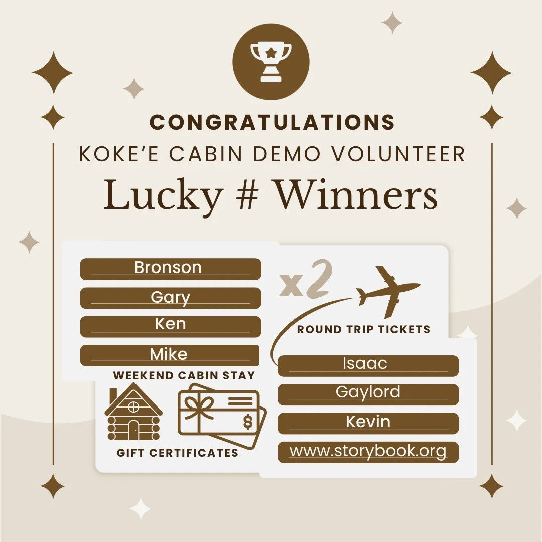 Demo Volunteer Lucky # Winners!