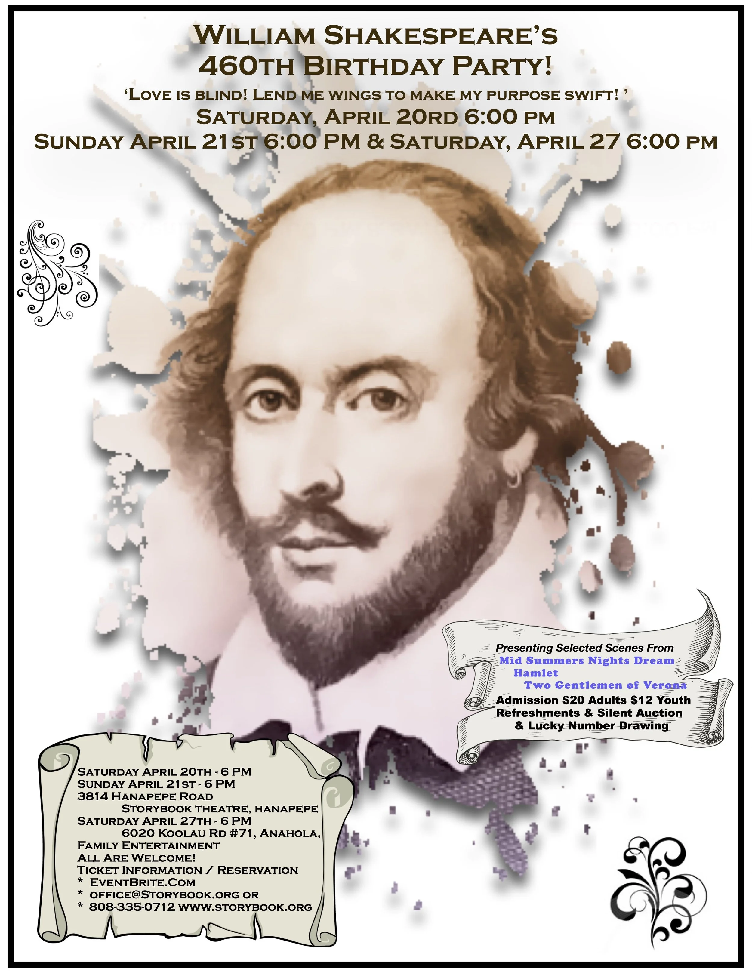 WILLIAM SHAKESPEARE'S 460TH BIRTHDAY PARTY!
