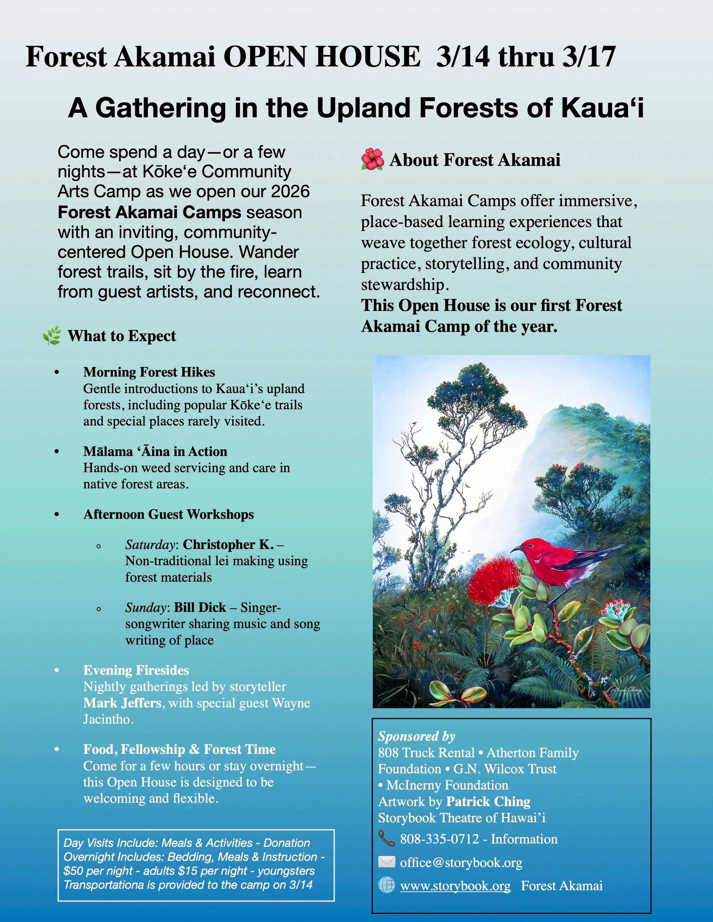 Forest Akaimai Camp - Open House