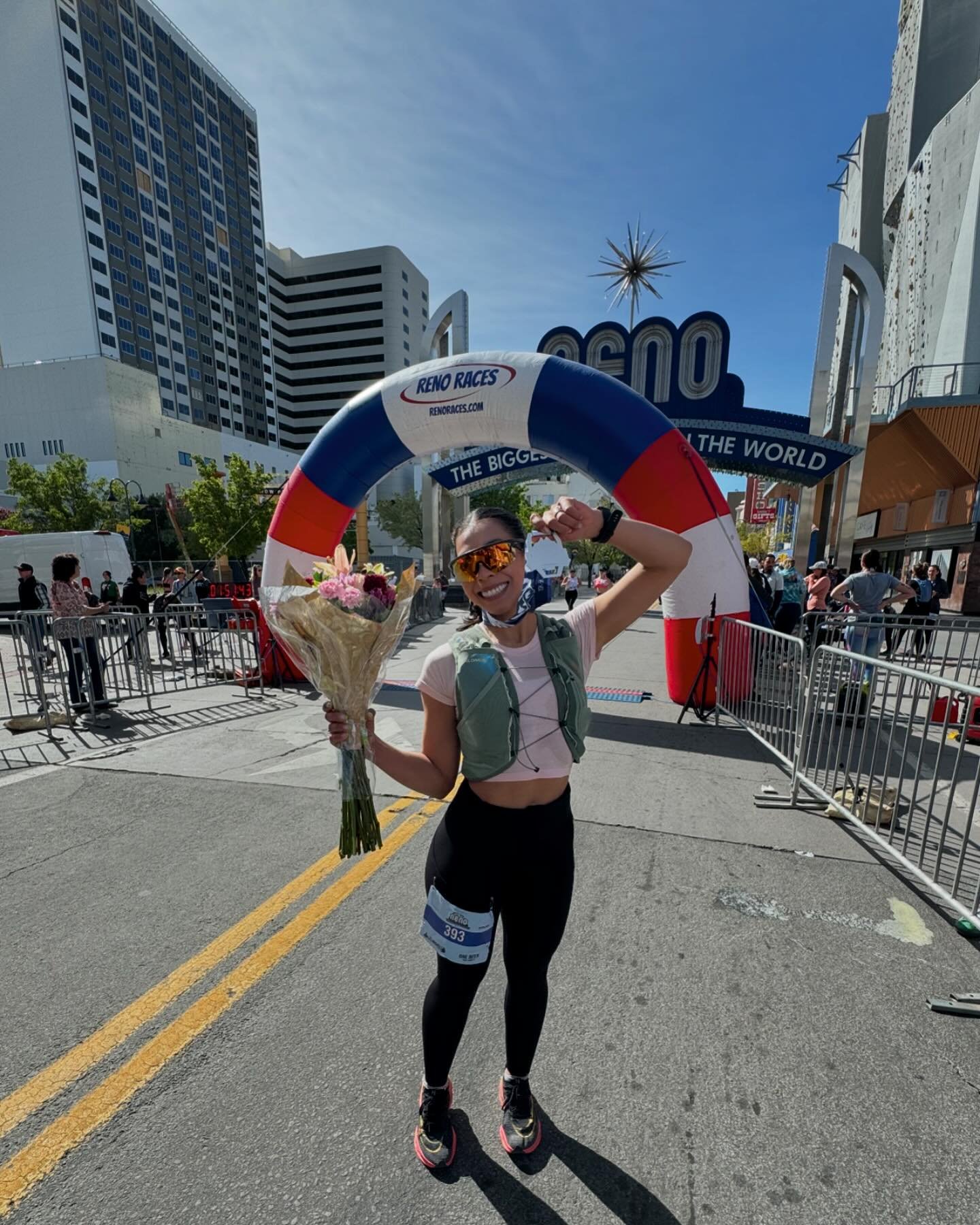 I&rsquo;m still on cloud nine ☁️ from yesterday!!!!!! I did it, my first half marathon complete!!! Swipe to see some of my race day!

1. Me @ the finish line, happy tears when I finished and I sprinted my heart out the end. Wish there was video of my