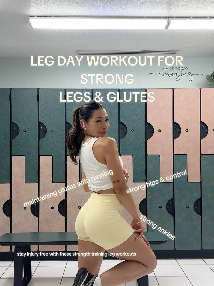 STRONG GLUTES X LEGS WORKOUT ➡️🙌🏽🙂&zwj;↕️🫡

Keeping my glutes as much as I can is a goal not going to lie 😂🍑 and so is staying injury free during my race prep! Thats why I&rsquo;ve been prioritizing my strength training, mobility and recovery j