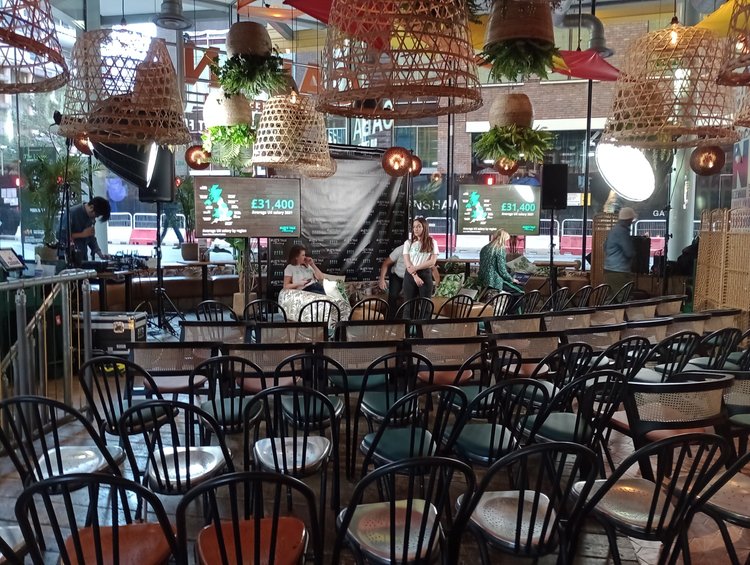 Cabana Restaurant London PA system and TVs hire