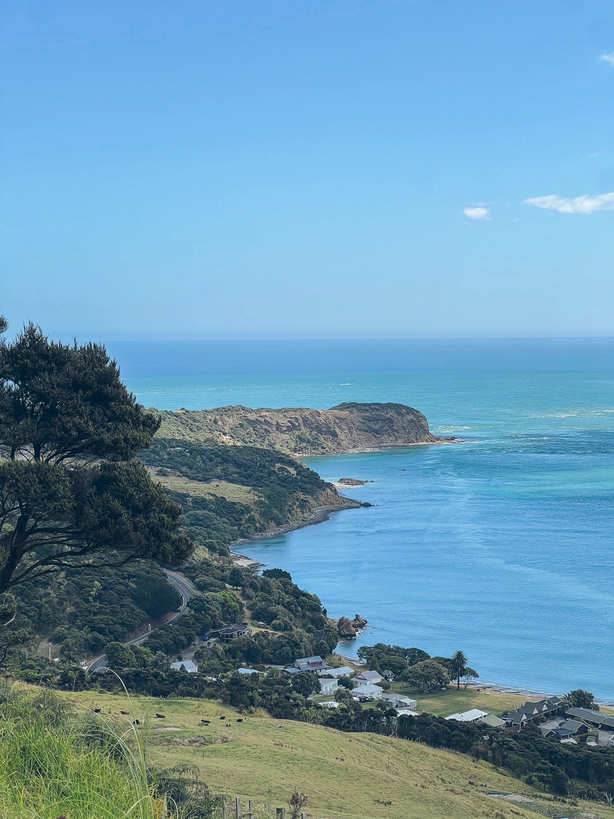 Hokianga Harbour in Northland New Zealand looking out to the Tasman Sea.