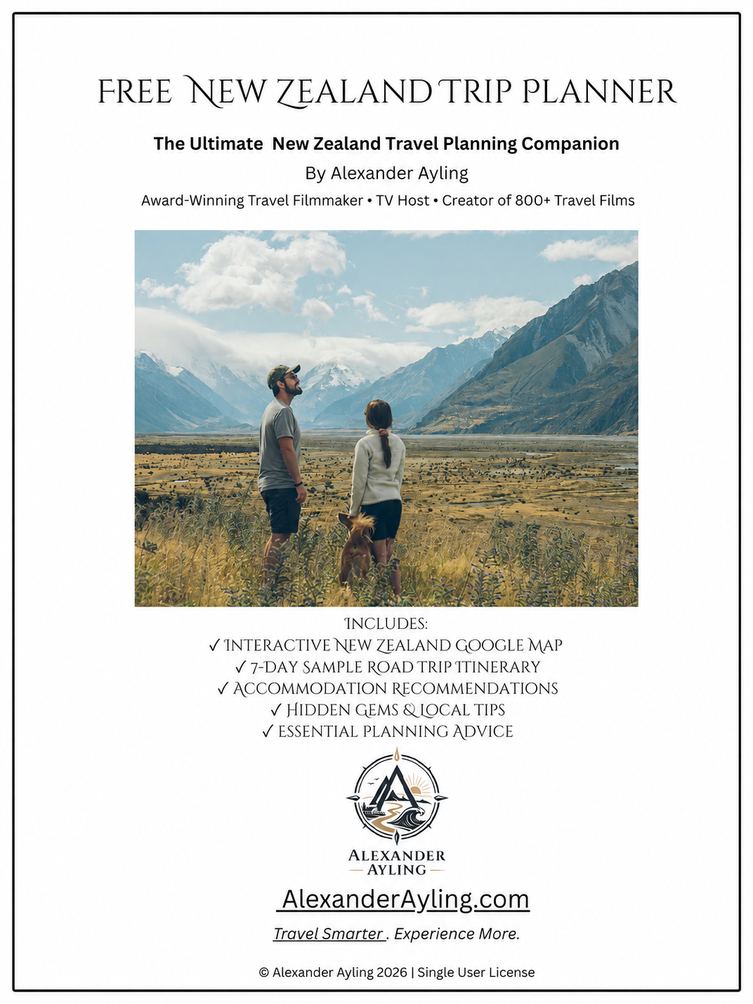 Free New Zealand Travel Planner by Alexander Ayling