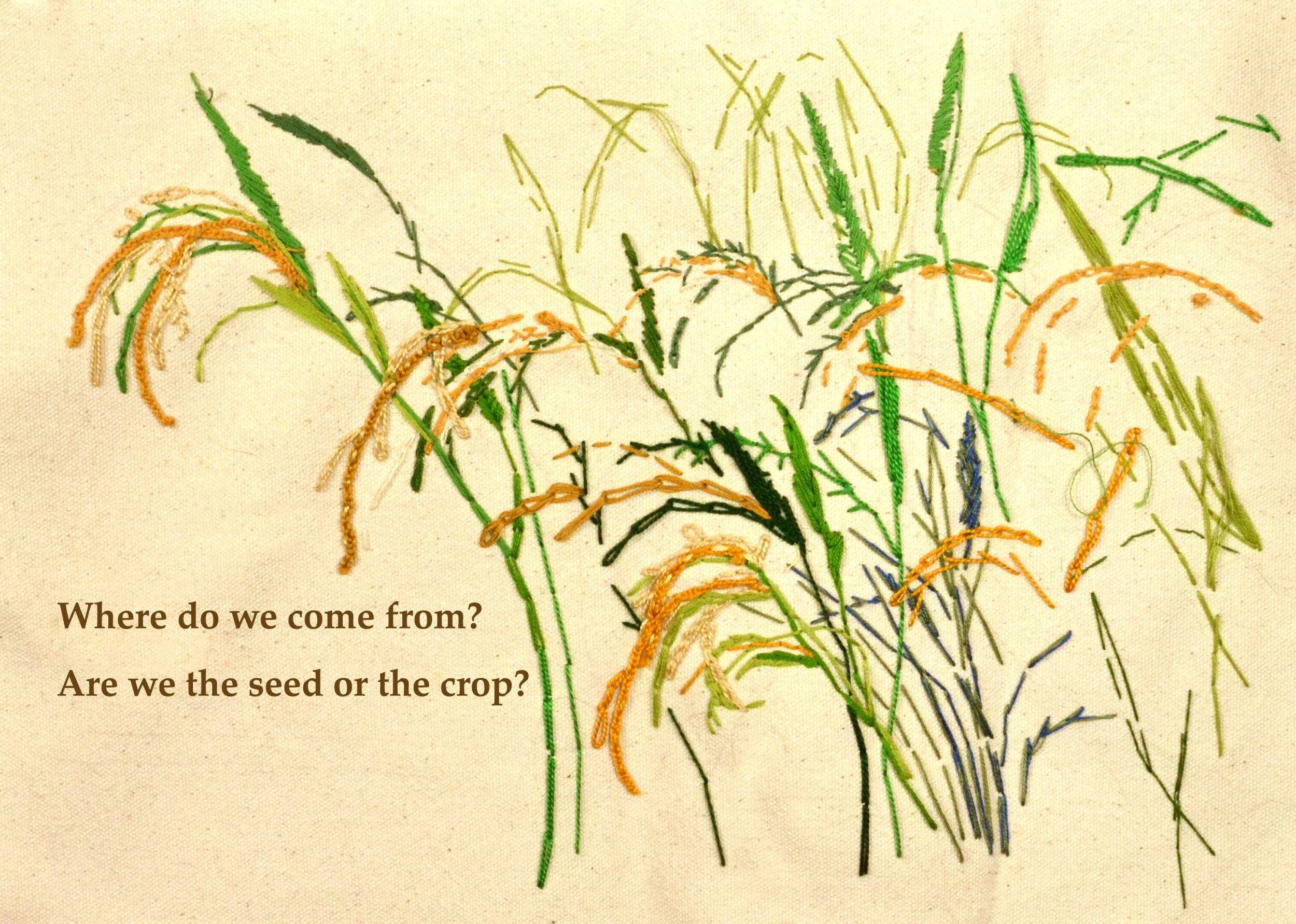 “For the Next Harvest,” 2021, was made in collaboration with The SEAD Project and artist Ahnali Tran. This mixed media booklet explores the metaphors between rice harvesting and assimilating into American culture as Southeast Asians.