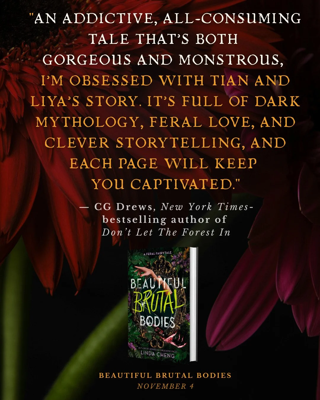 Shaking with excitement to reveal this amazing blurb from the master of botanical queer horror and dark fairytales @paperfury! Thank you so, so much to CG Drews for this lovely blurb, October 28th cannot get here fast enough so that I can inhale HAZE