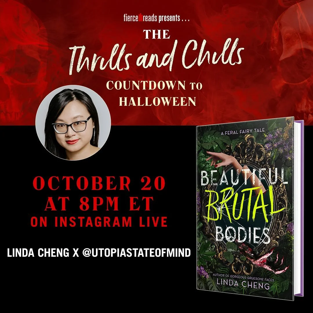 SPOOKY SEASON IS UPON US! Excited to announce I&rsquo;ll be celebrating all things horror along with this incredible lineup of authors for the @fiercereads Thrills and Chills: Countdown to Halloween Instagram live series! Join me and @utopia.state.of