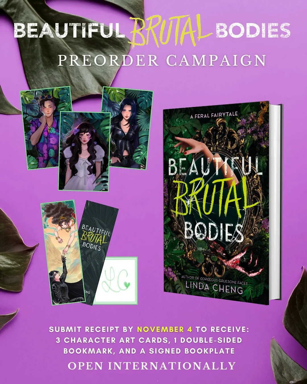 I&rsquo;m closing out Sapphic September by announcing the BEAUTIFUL BRUTAL BODIES preorder campaign!! Fill out the form linked in my bio and submit your receipt for the hardcover, eBook or audiobook to receive:

-3 character art cards by @mermaidmich