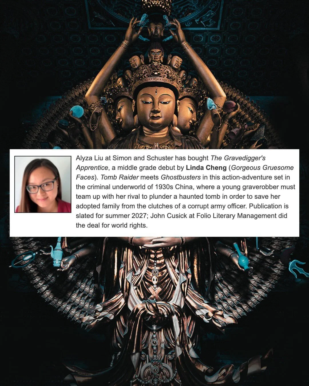 🎉BOOK DEAL ANNOUNCEMENT!!🎉So excited to finally share the news that my middle grade debut THE GRAVEDIGGER&rsquo;S APPRENTICE is coming next summer from @simonandschuster!

Tomb Raider meets Ghostbusters in this spooky historical action-adventure se