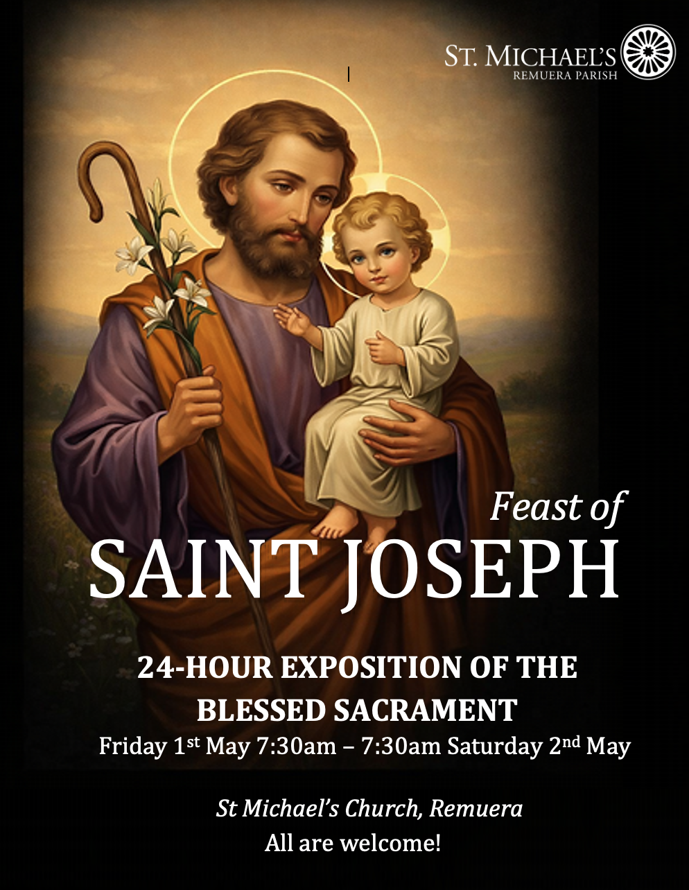 Feast of St Joseph the Worker 24 hour Exposition of The Blessed Sacrament