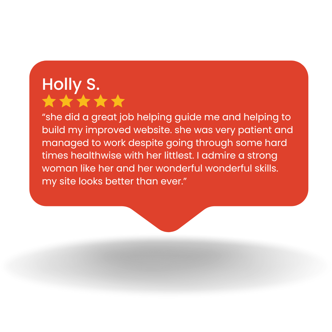 Holly S. Testimonial CreWeb Designs Red.png