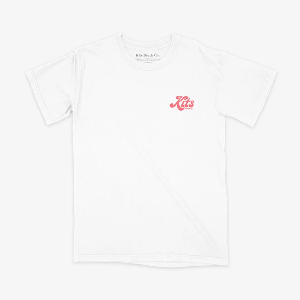Cornwall Tee - White/Coral