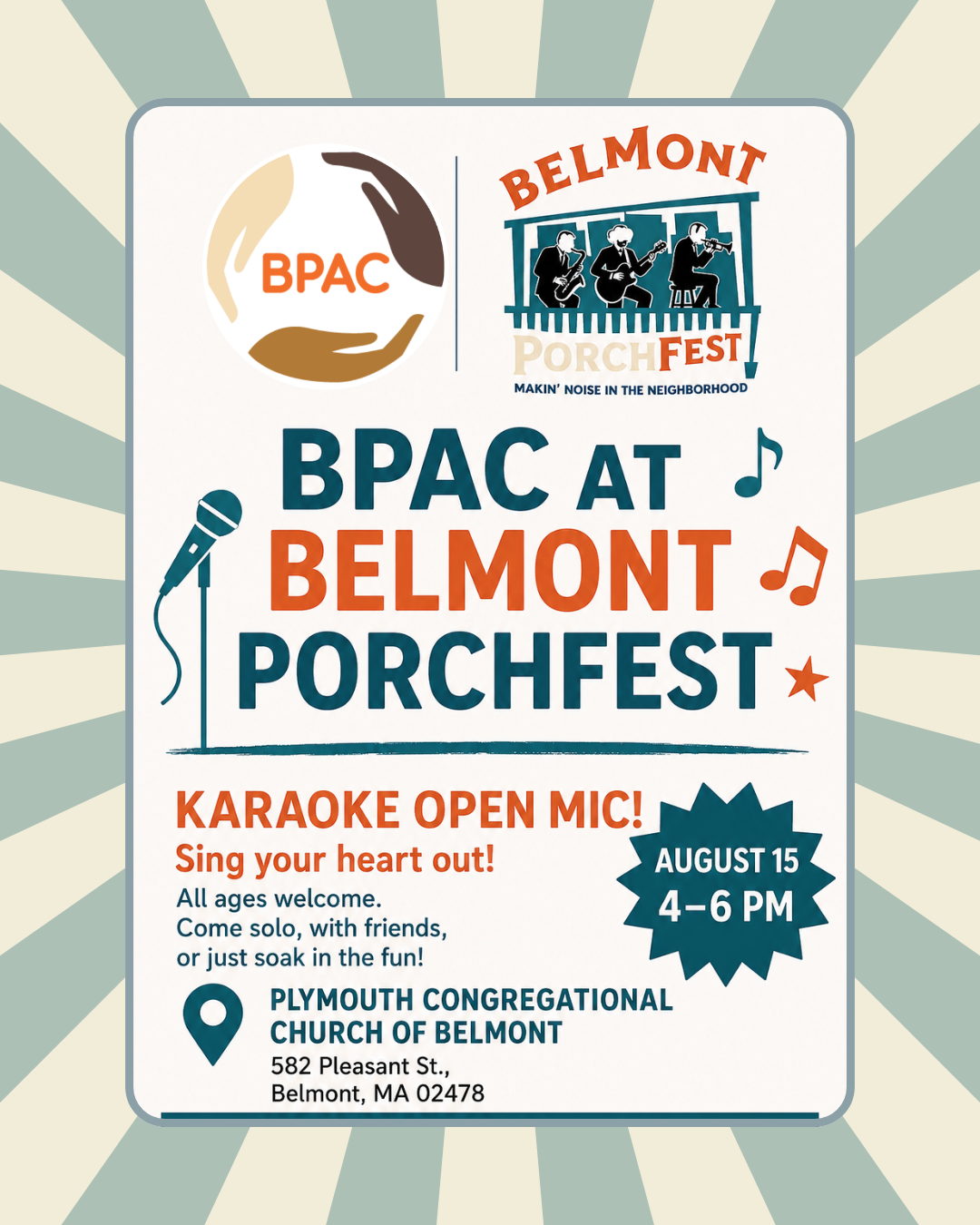 Open Mic Karaoke! at Belmont Porchfest