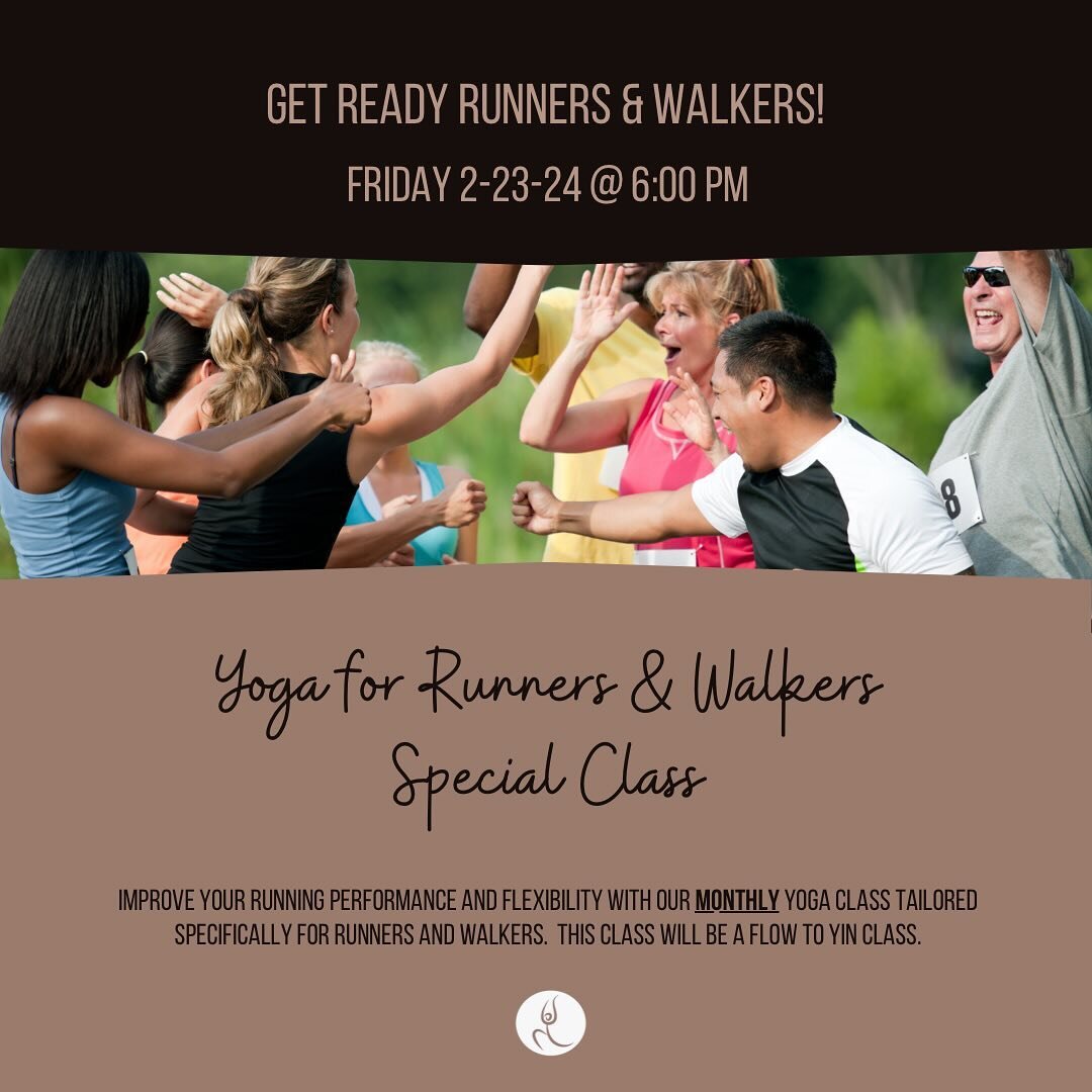 Join our Yoga for Runners and Walkers class to improve your performance, prevent injuries, and find balance. Led by experienced instructors and runners, this class will occur *once per month* and focus on stretching, strengthening, and mindfulness te