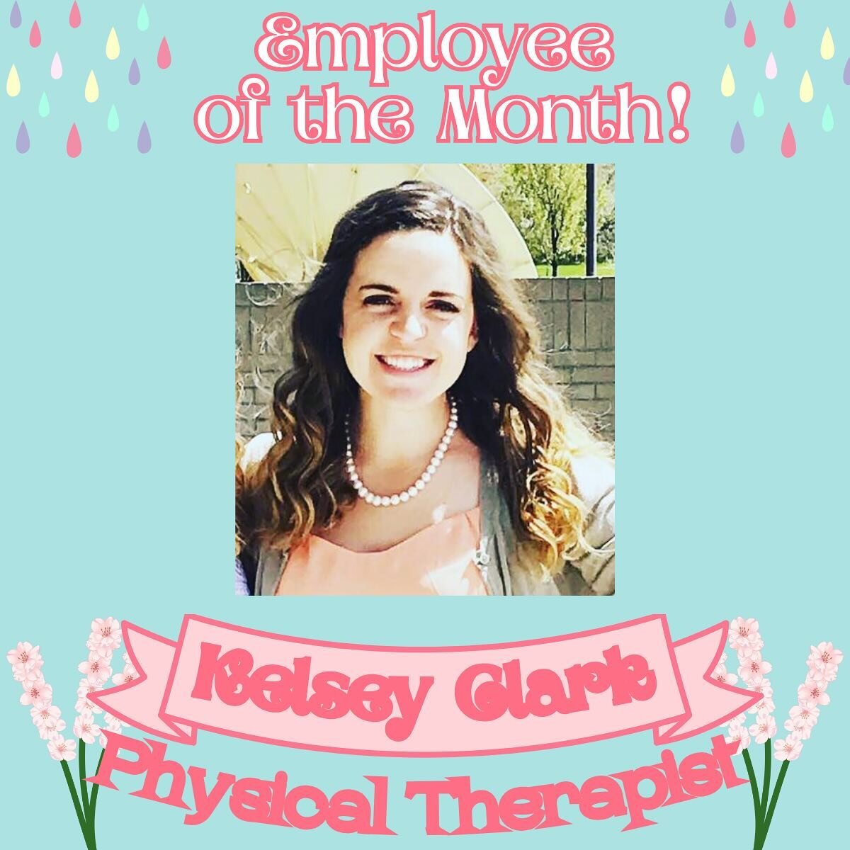 Our April Employee of the Month is Kelsey Clark! 💜

Kelsey has been a PTA with the Wellness Center for 5 years.  We appreciate all of her hard work and dedication to our company and to all of the kiddos and families! She is an awesome team player an