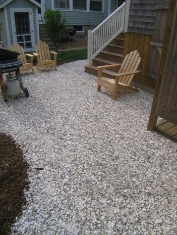Backyard space and grilling area