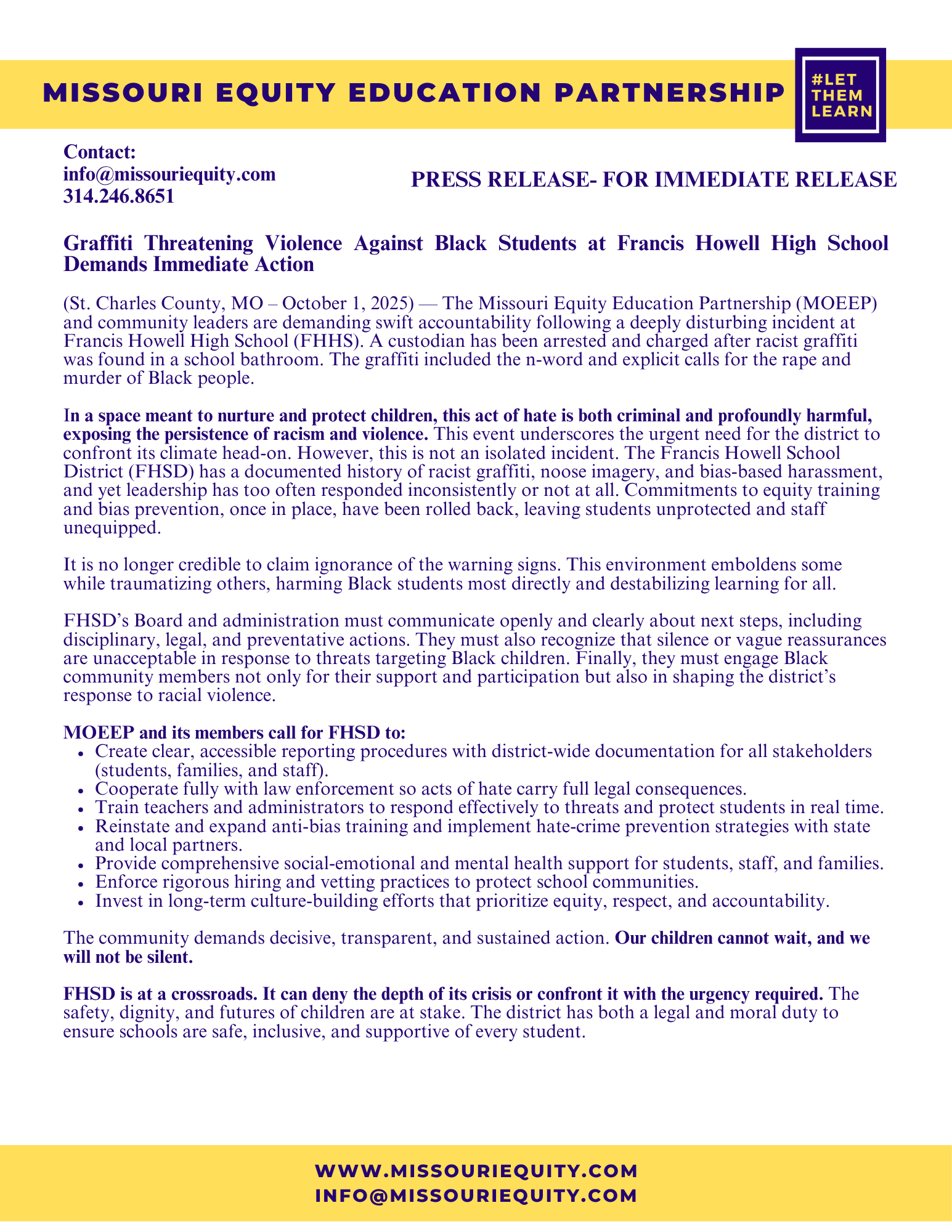 Press Releases — MO Equity Education Partnership