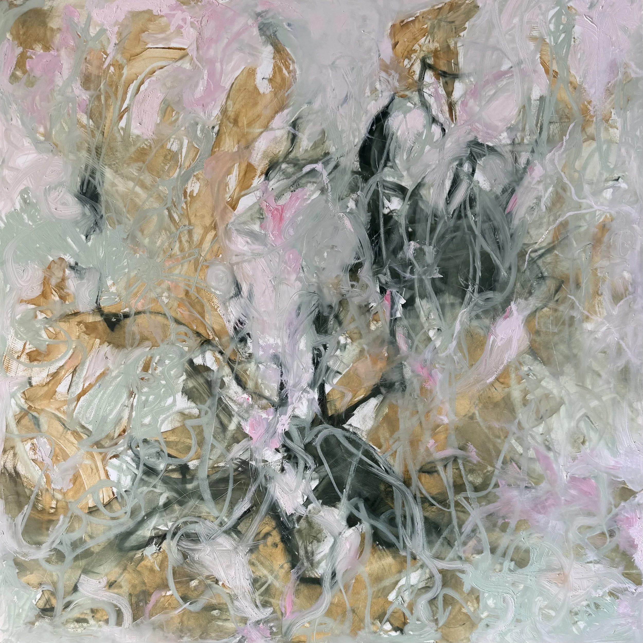 Luminous Veil, 48" x 48" x 2", oil on panel