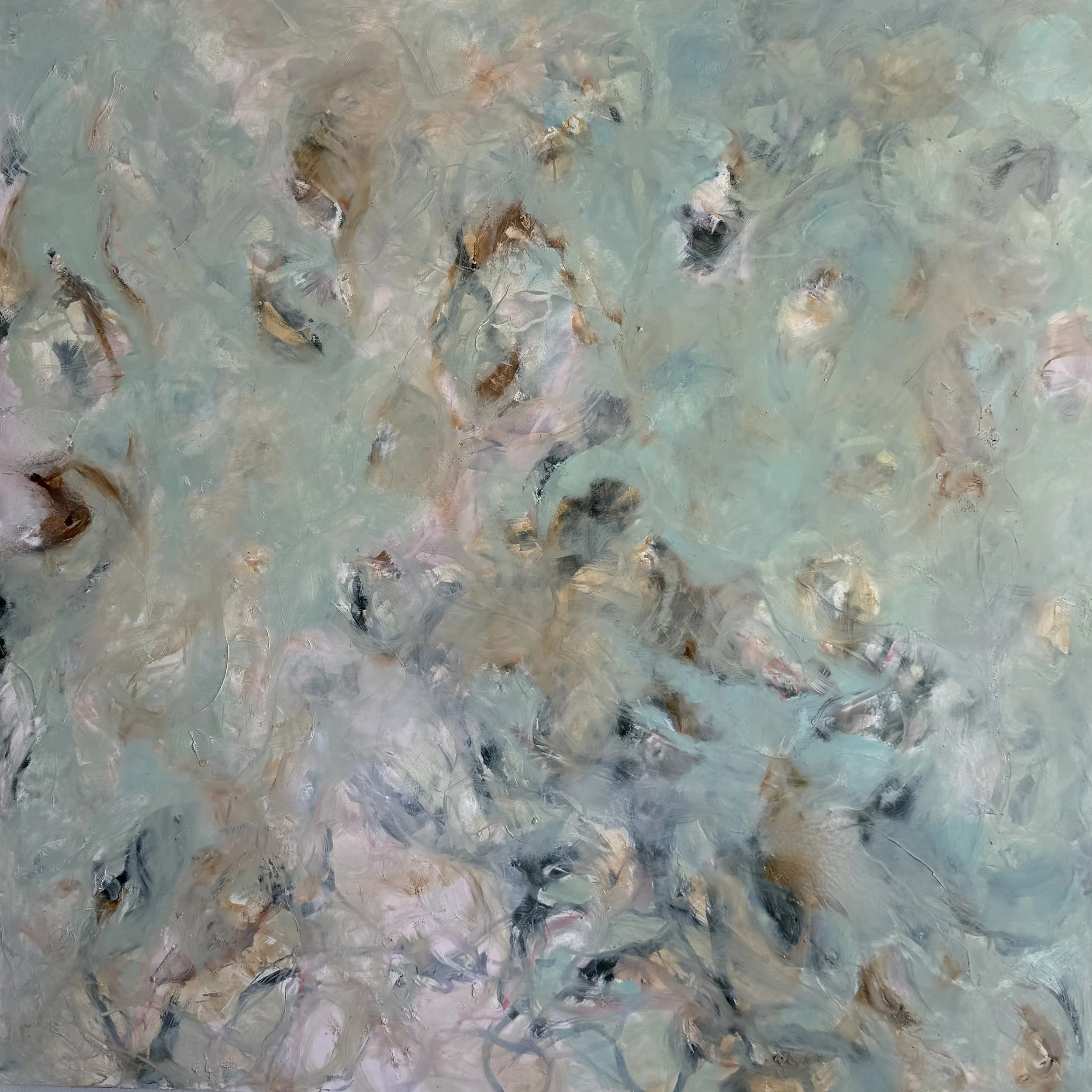 Threshold of Two Suns, 48" x 48" x 2", oil on panel