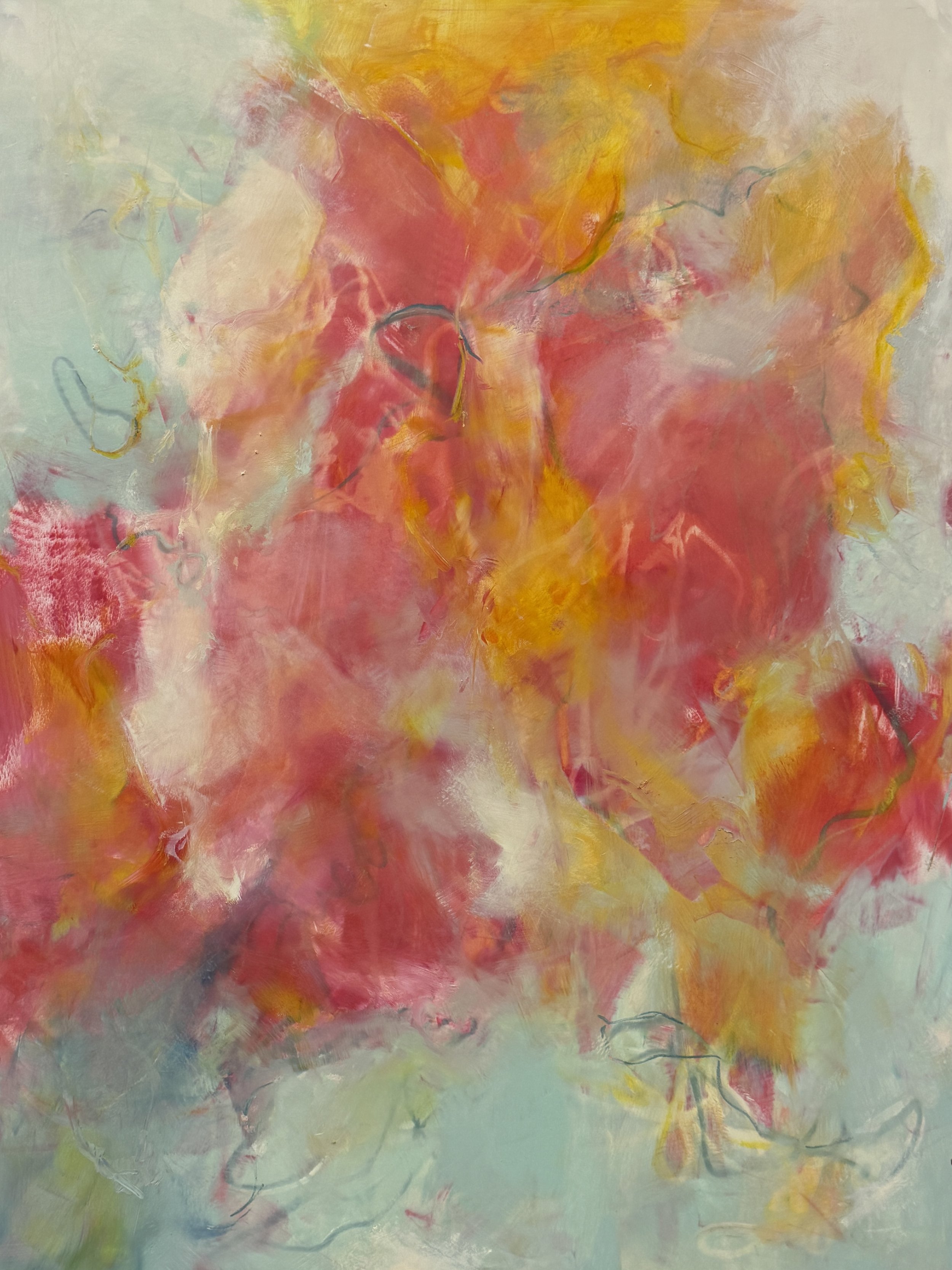 Fluorescence, oil on panel, 48" x 36" x 2"