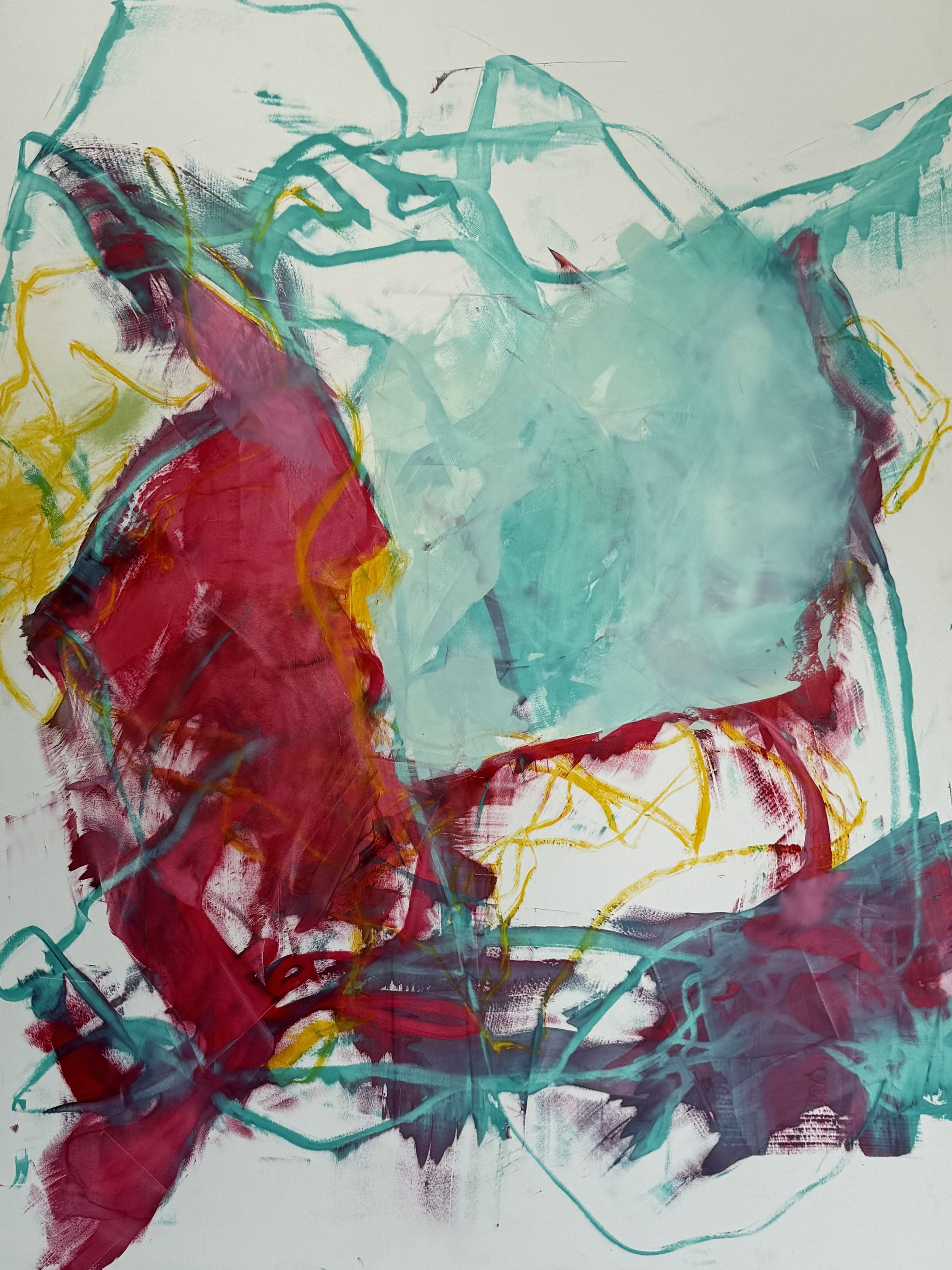 Velocity of Thought, oil on panel, 48" x 36" x 2"