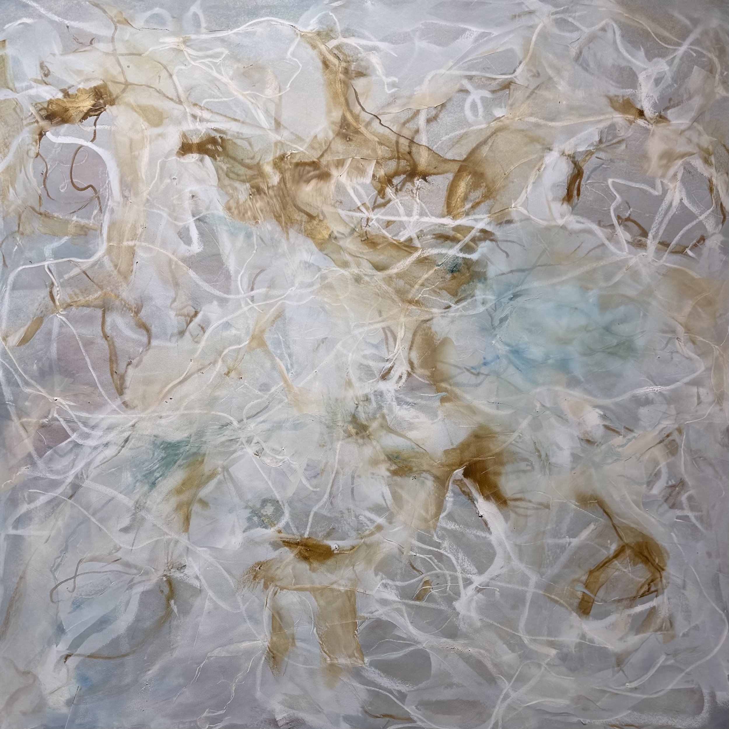 Ecotone, oil on panel, 36" x 36" x 2"