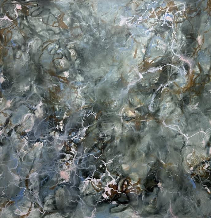 Black Pearl, oil on panel, 48" x 48" x 2"