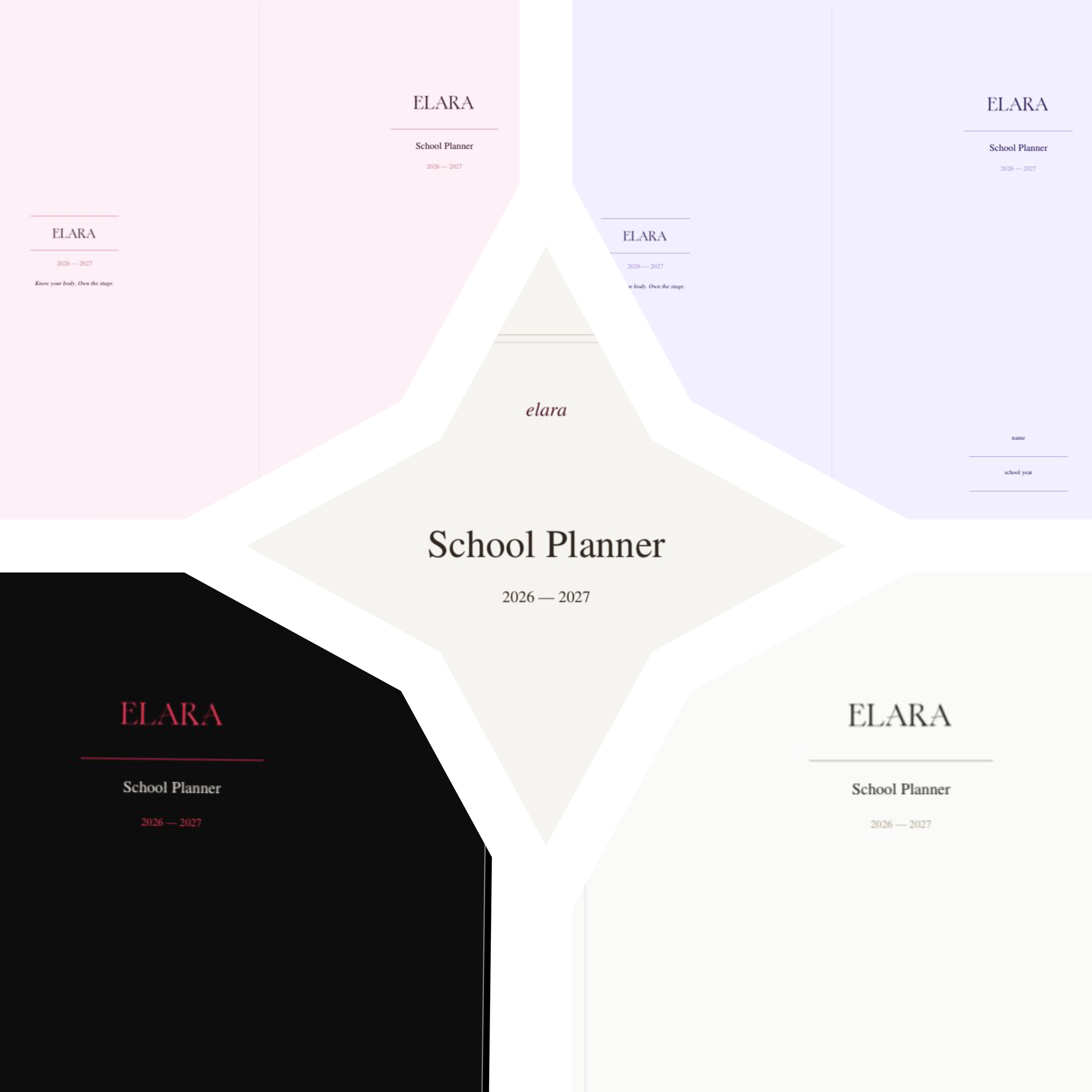 Elara School + Discreet Cycle Tracking Planner