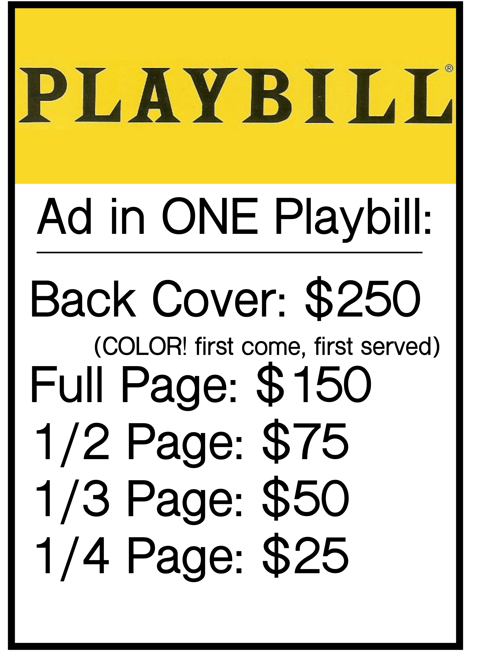 Playbill Template Playbill Template