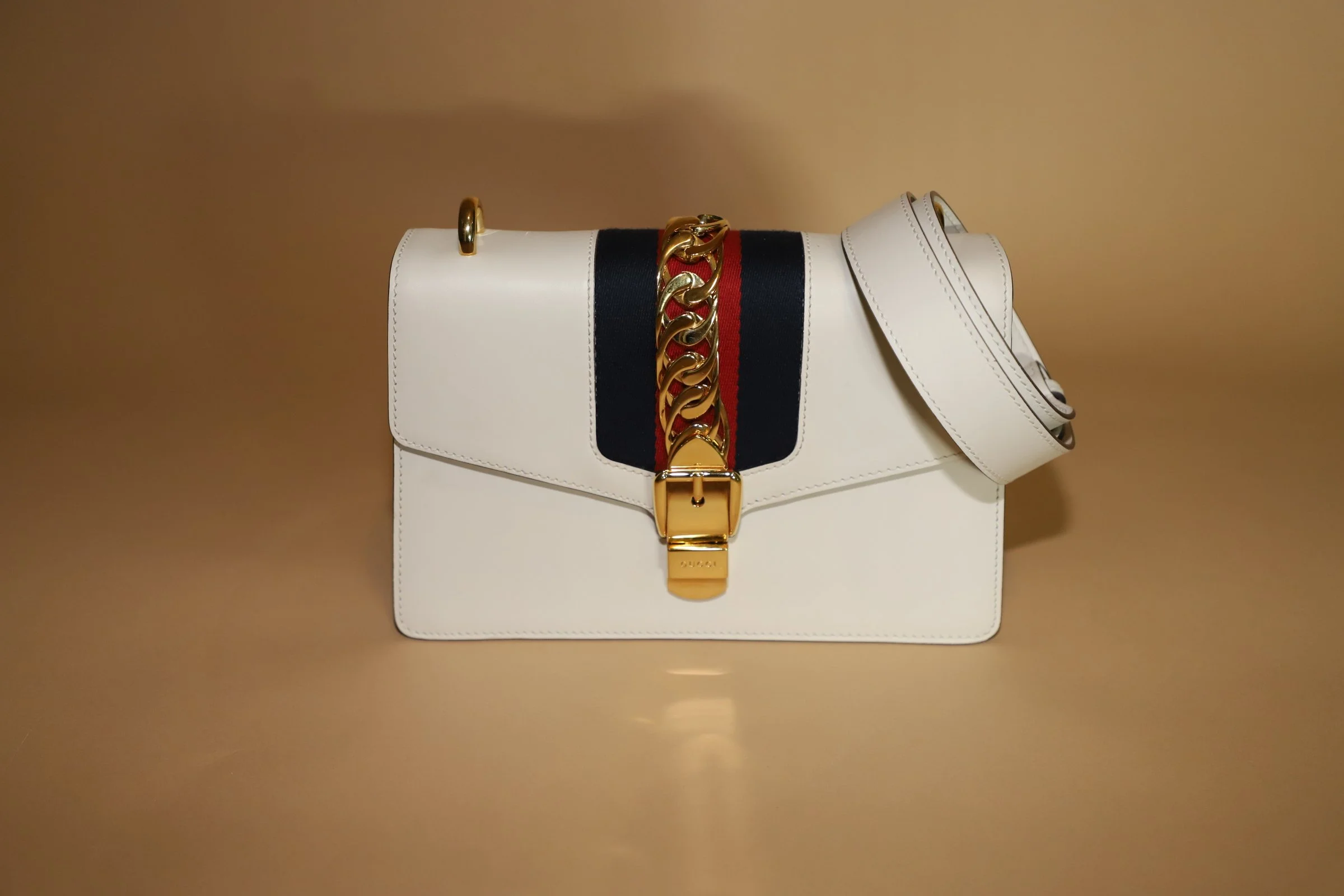 Gucci White Shoulder Handbag