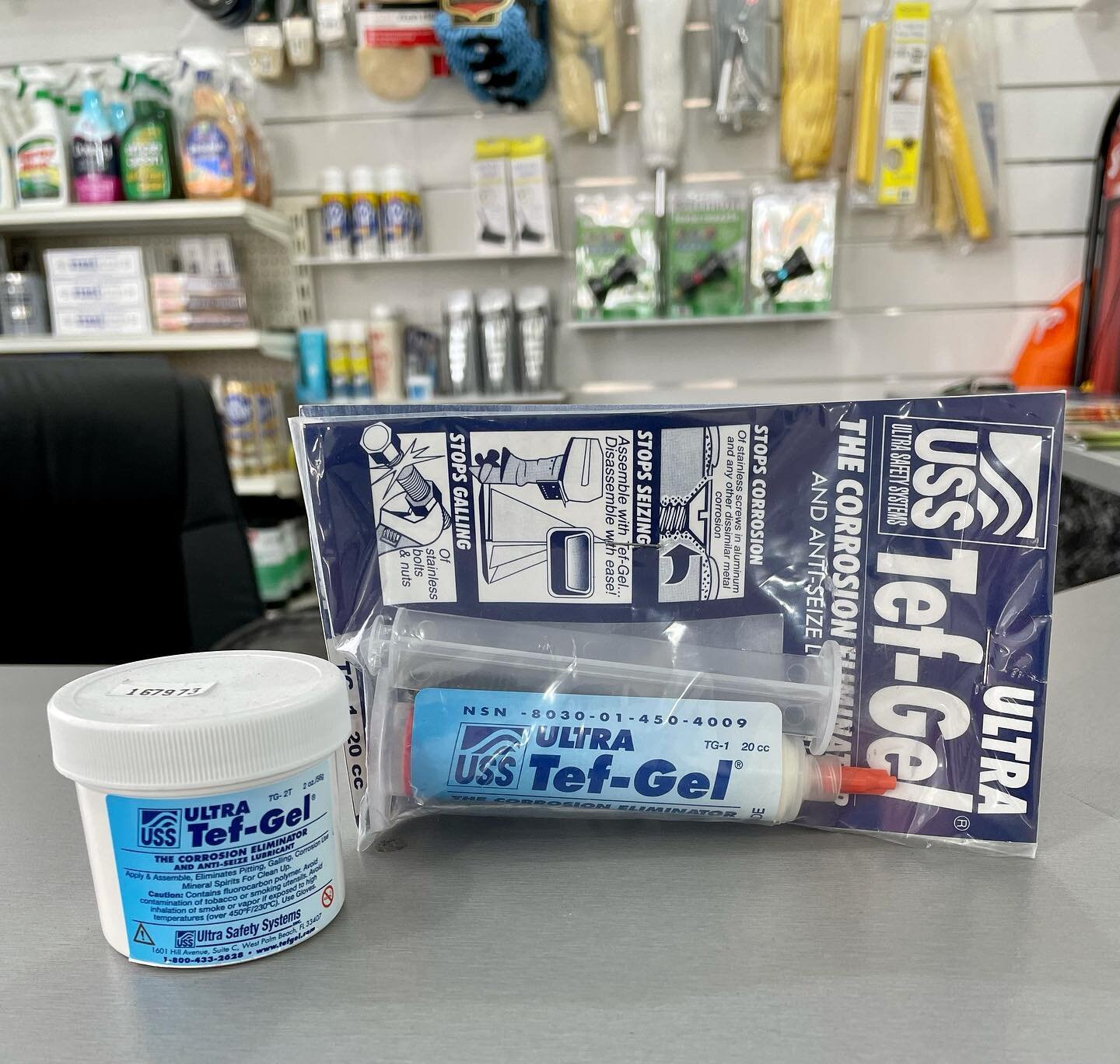 Tef Gel now back in stock !

Tef-Gel is the perfect jointing compound for fasteners being used in dissimilar metals, such as stainless fasteners in aluminum masts, spars and tracks.

&bull;Eliminates Corrosion between dissimilar metals
&bull;Prevents