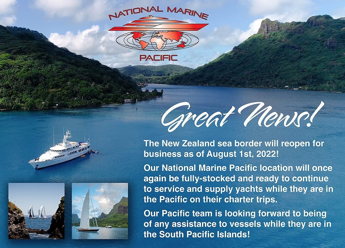 With New Zealand&rsquo;s maritime borders set to reopen 11:59 July 1st. We look forward to once again hosting vessels , crew and guests to our shores. Whether it be for cruising or refit, Aotearoa,New Zealand and its marine industry warmly welcomes y