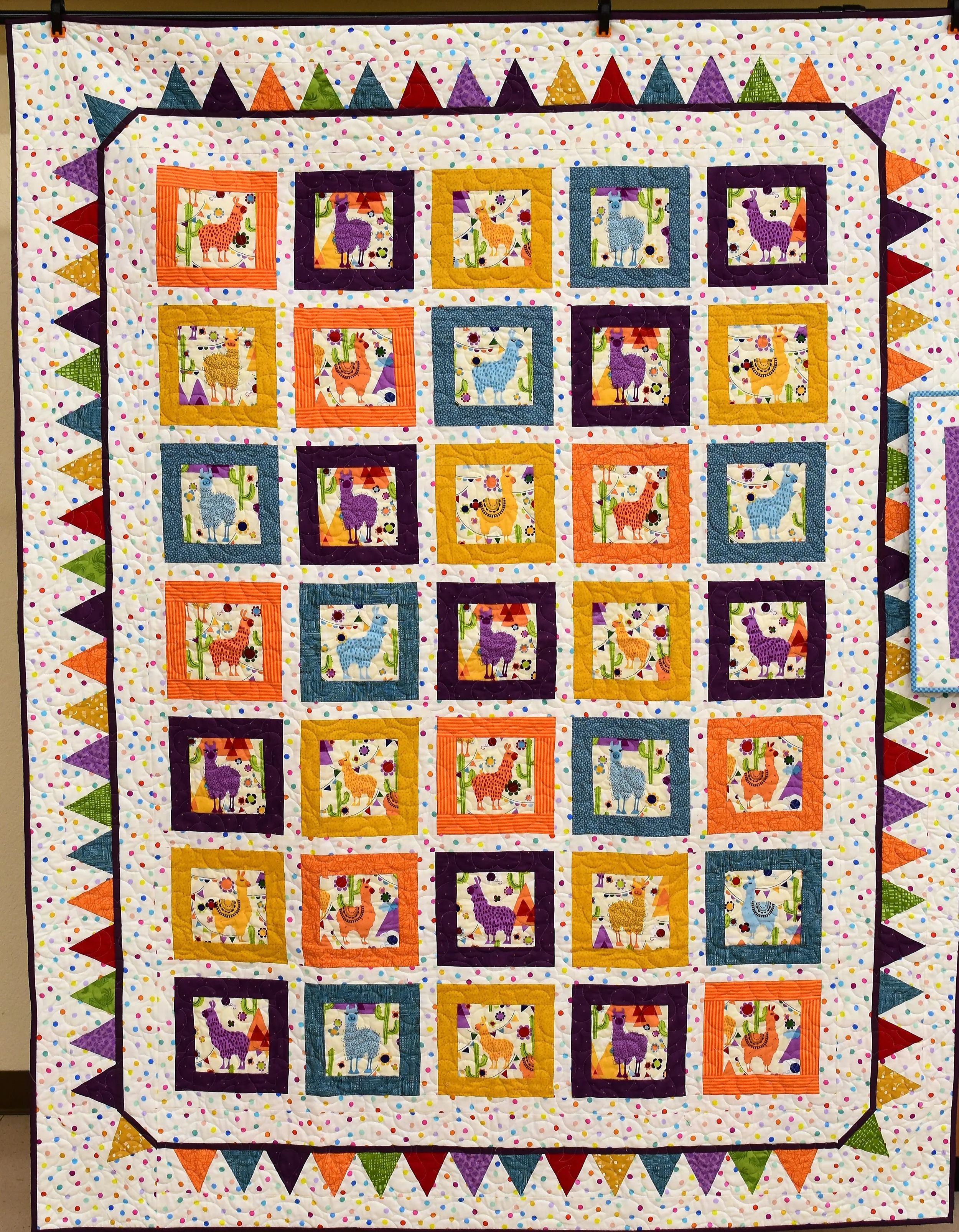 Llama Fiesta, 67” x 86”, Karen Perez, Live Auction