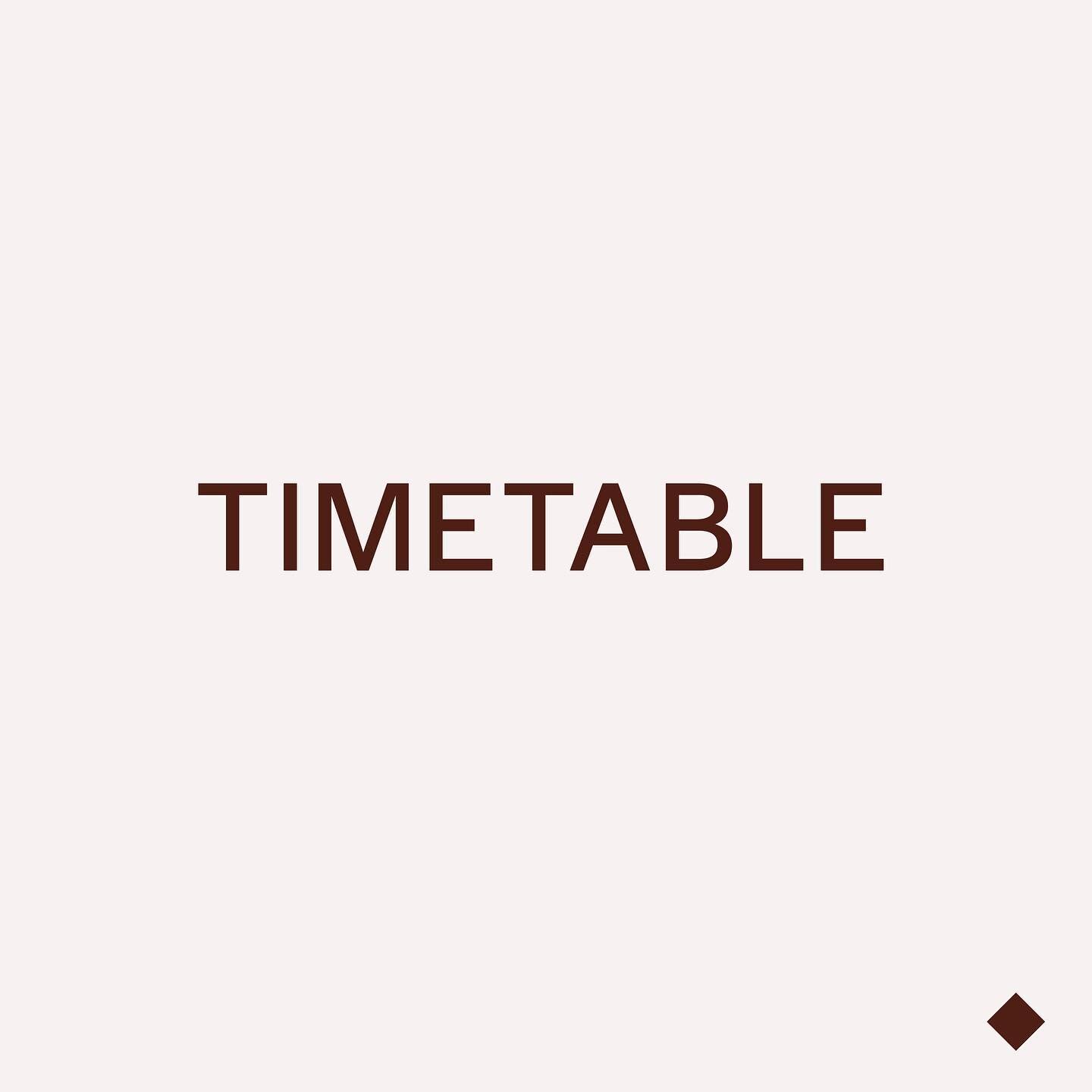 Get to know our timetable.

Looking to try our classes? We know not everyone runs on the same schedule so for that reason we have designed our class timetable to cater for a variety of session times throughout the day.
&nbsp;
*We recommend purchasing