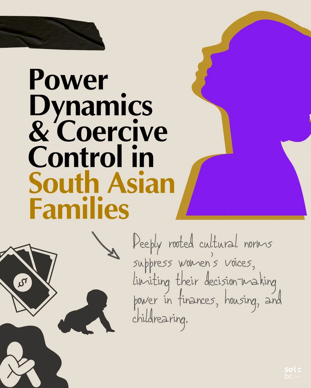 In many South Asian families, deeply rooted cultural and social norms that emphasize patriarchy and coercive control create imbalances in family dynamics. ⁠
⁠
South Asian women may face abuse not only from their spouses but also from extended family 
